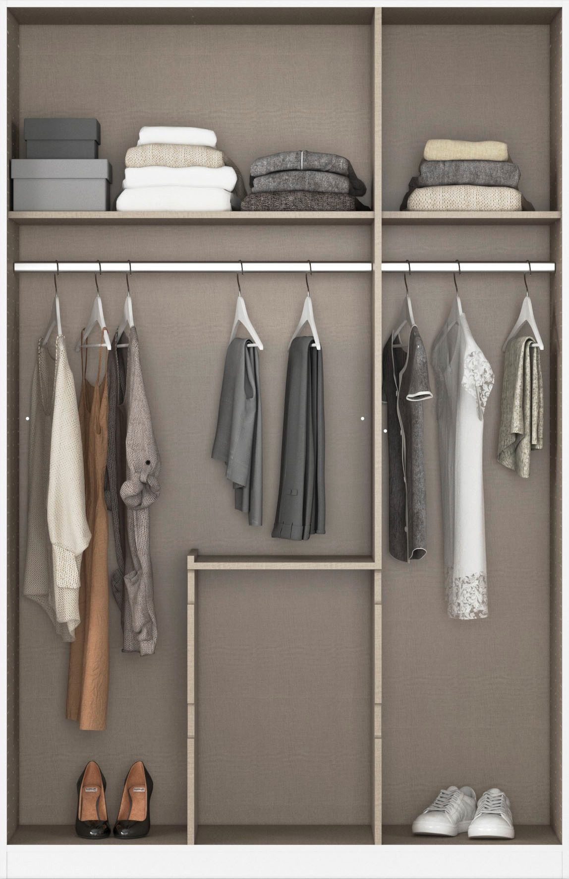 rauch Draaideurkast Kledingkast kast garderobe garderobekast MAINZ greeploze front, buitendeuren met push-to-open functie made in germany