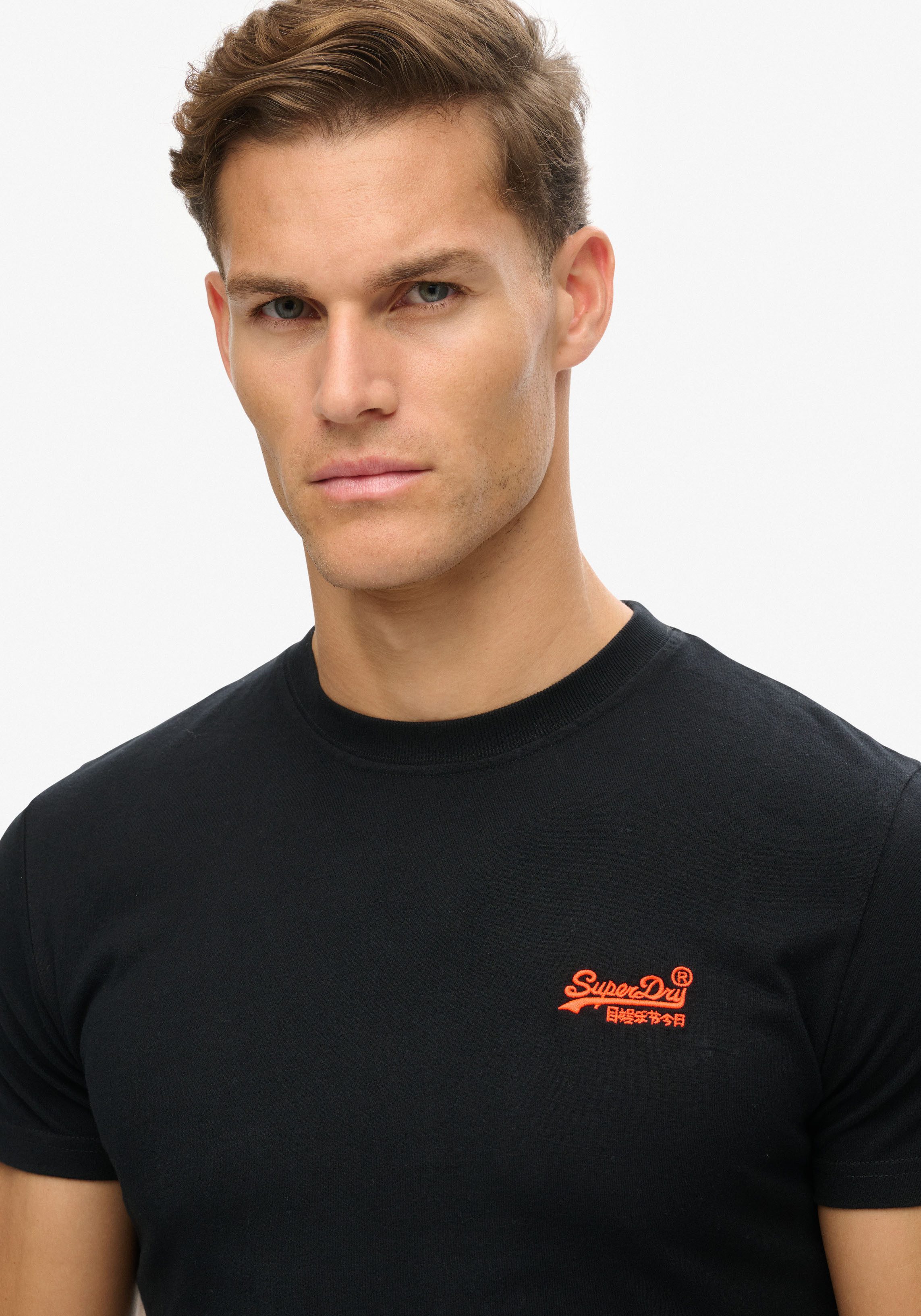 Superdry Shirt met ronde hals ESSENTIAL LOGO EMB TEE
