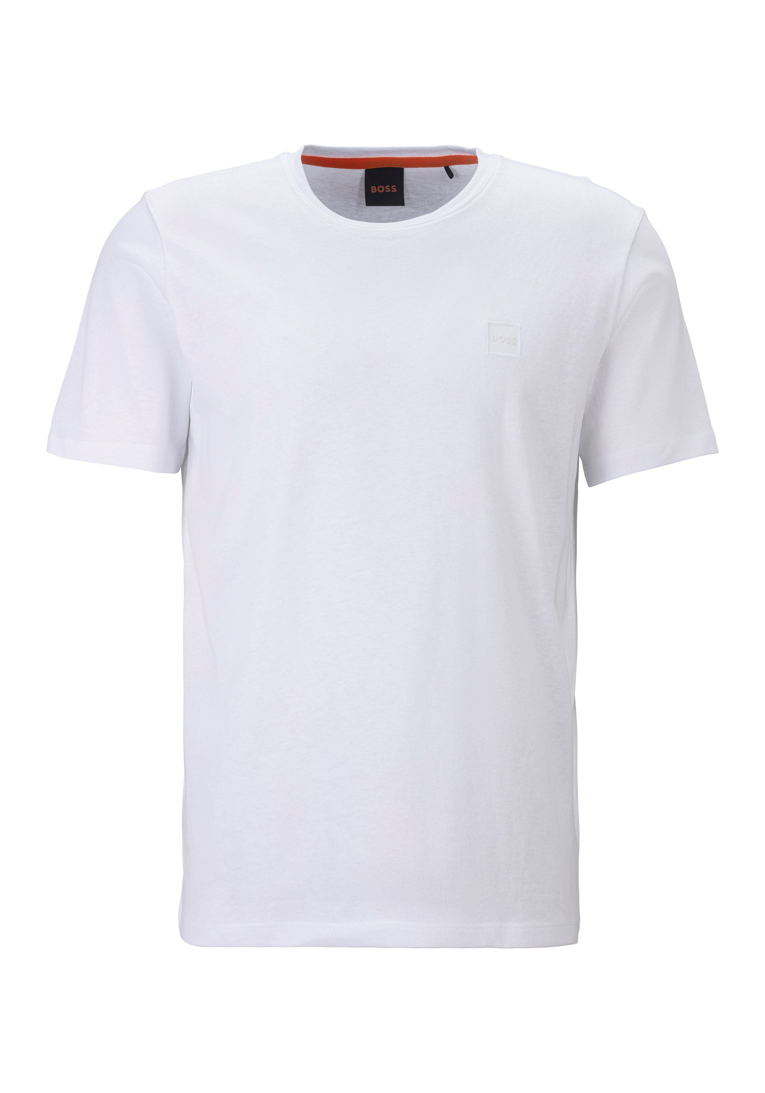 Boss Orange T-shirt Tales met boss-borduursel op de borst