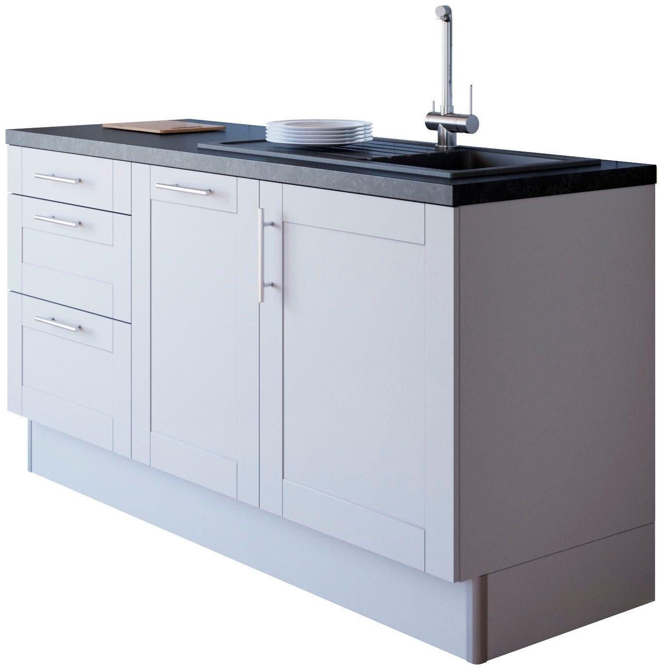Kochstation Keuken KS-Ahus 180 cm breed, optioneel met elektrische apparaten, soft close functie, mdf fronten
