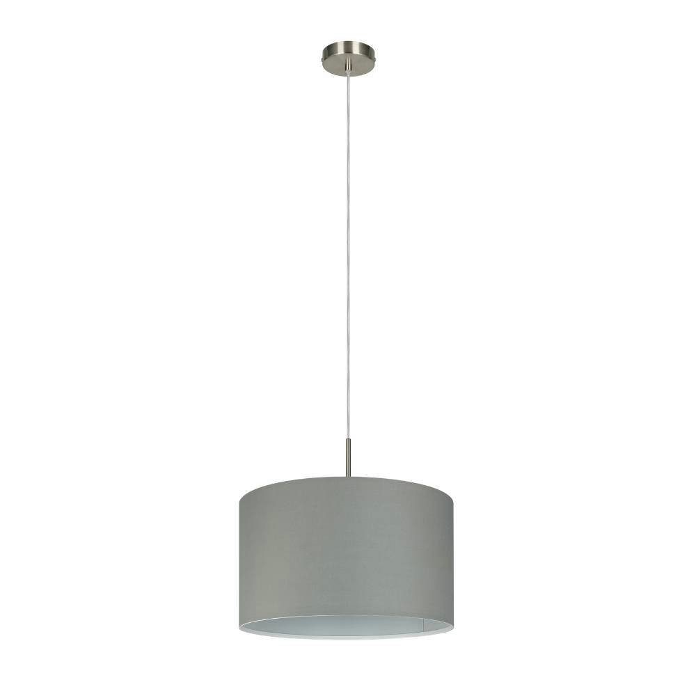 EGLO Hanglamp PASTERI hanglamp, pendellamp, grijs, nikkel-mat, textiel, E27