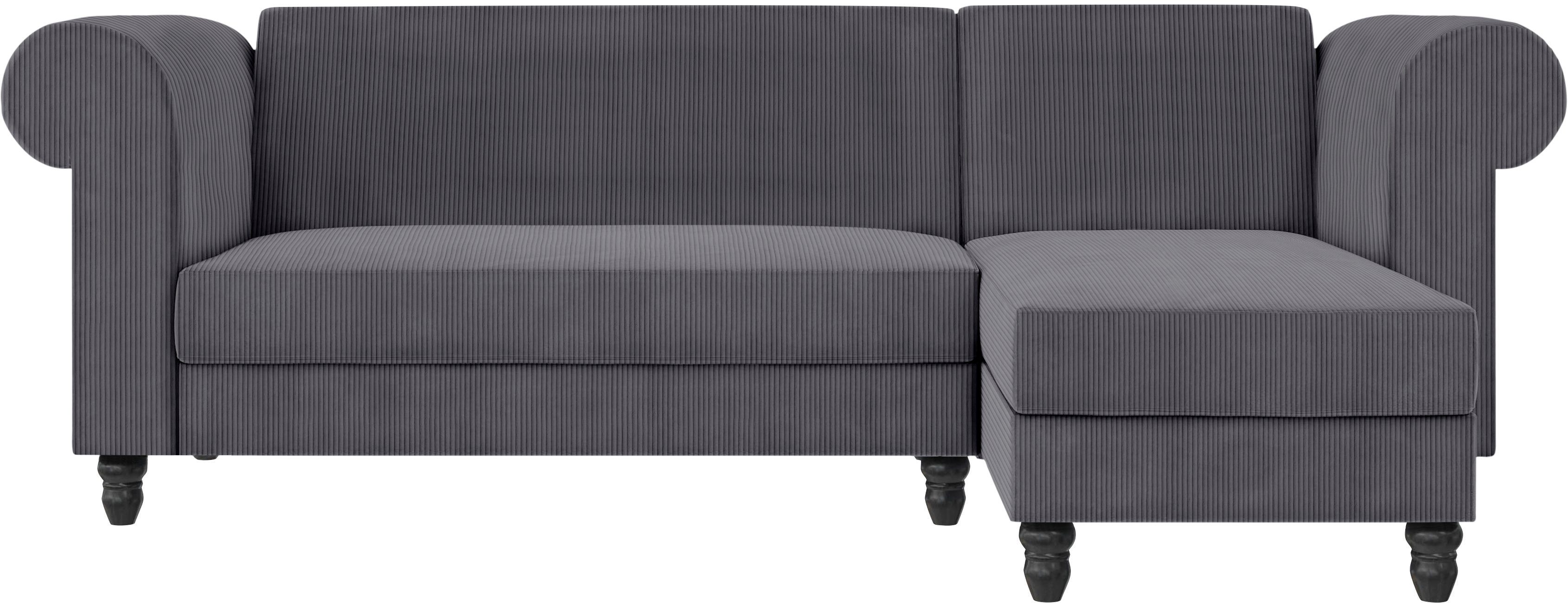 Dorel Home Hoekbank Felix II, L-model, bedbank 241cm (ligoppervlak 108x195 cm),