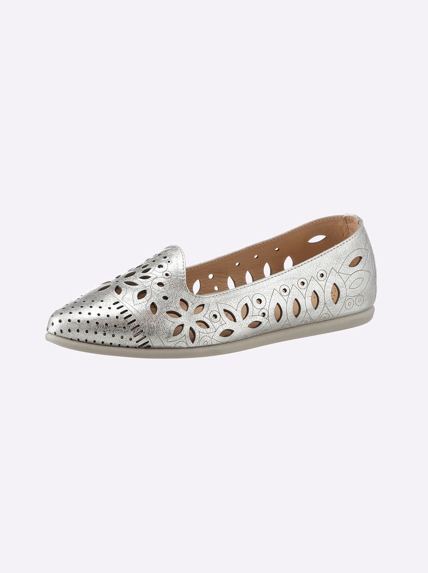 Andrea Conti Ballerina's dames klassieke ballerina's maat 37 zilver(kleur)