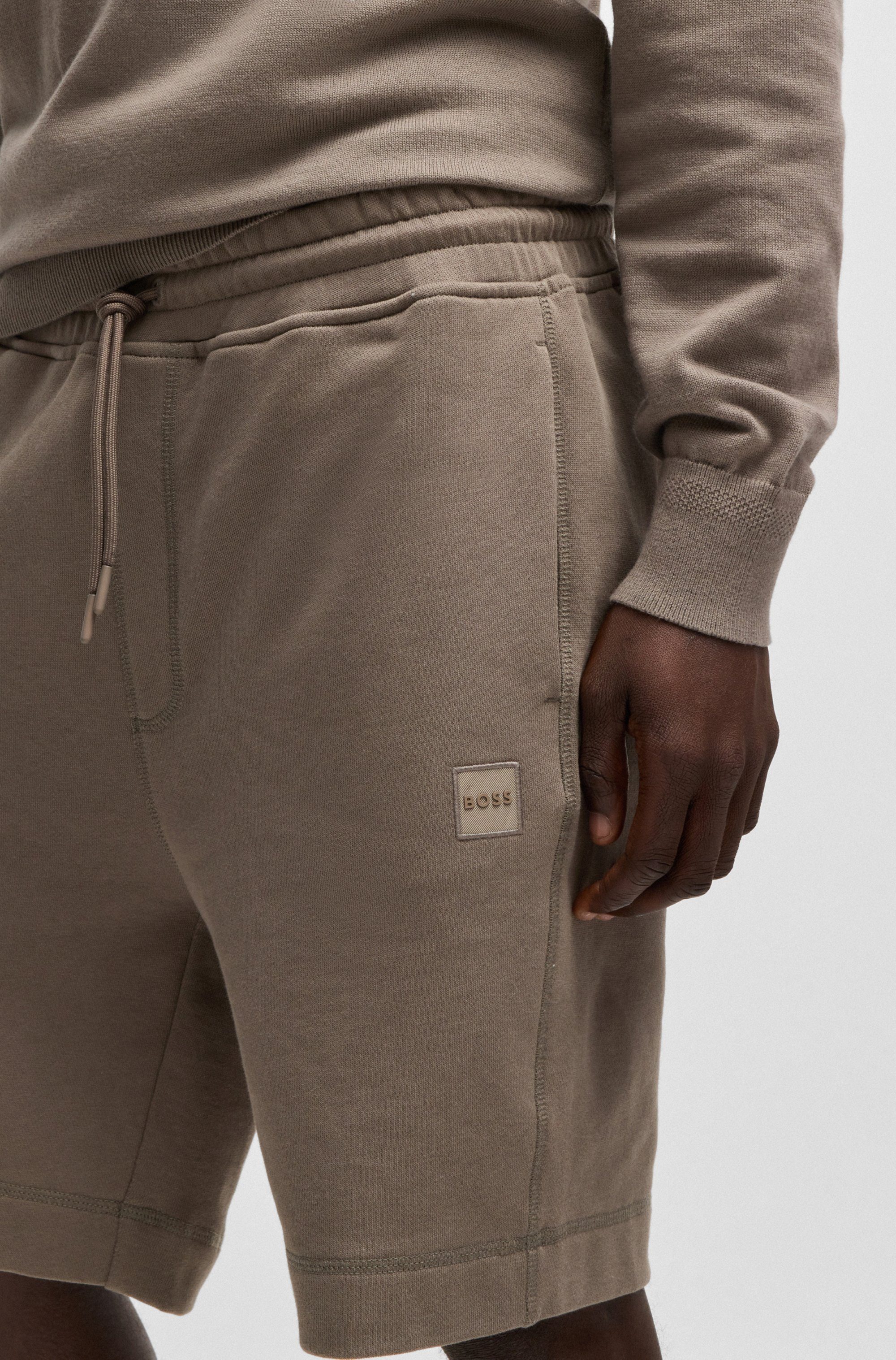 Boss Orange Sweatshort Sewalk met boss-merklabel