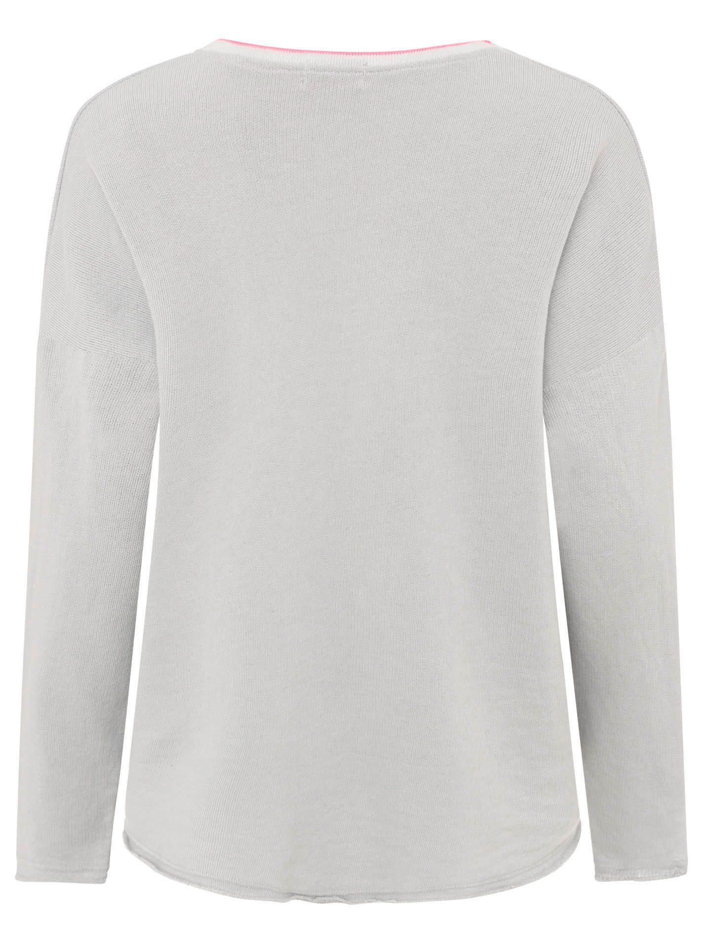 Zwillingsherz Sweatshirt Positive Mind met contrastnaad in neonkleur