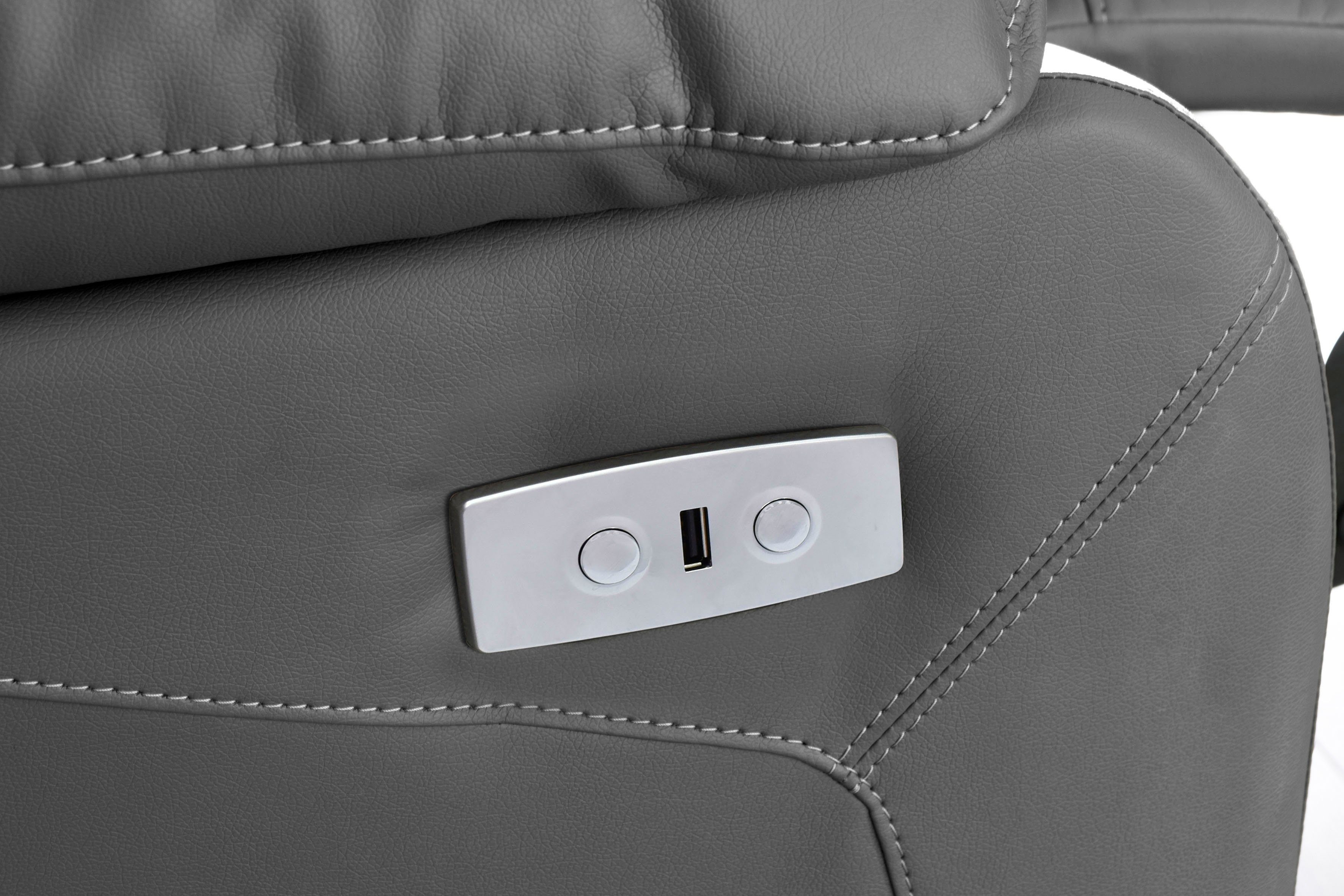 Home affaire 3-zitsbank Lannilis met handmatige en elektrische relaxfunctie