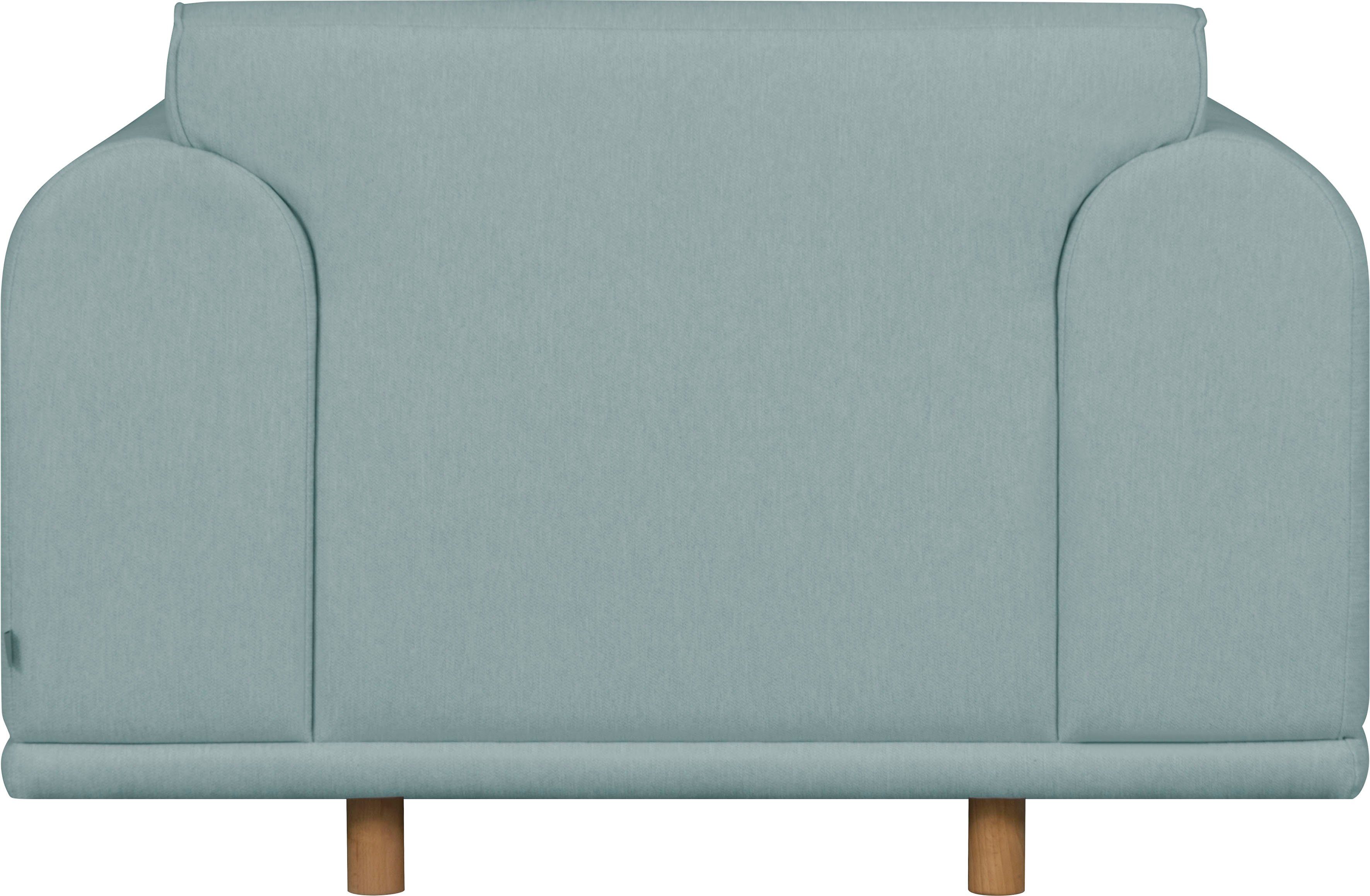 andas Loveseat Maroon stoel in een scandinavisch design, met losse kussens (set)