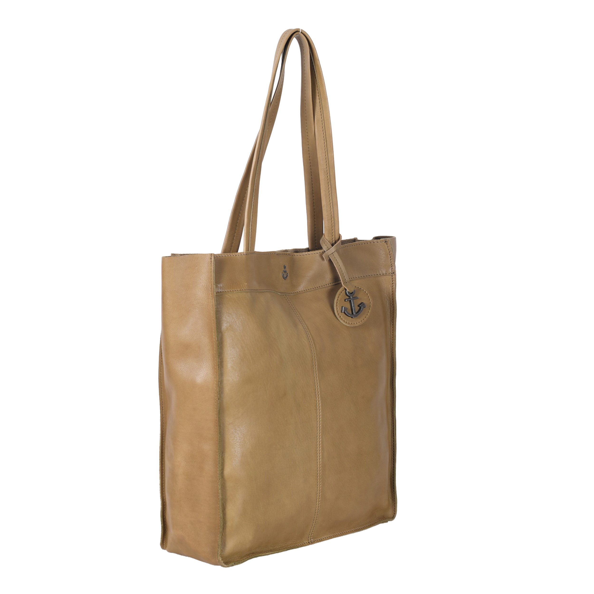 HARBOUR 2nd Shopper Elbe 1 van leer met kenmerkende merk-anker-label en sierhanger
