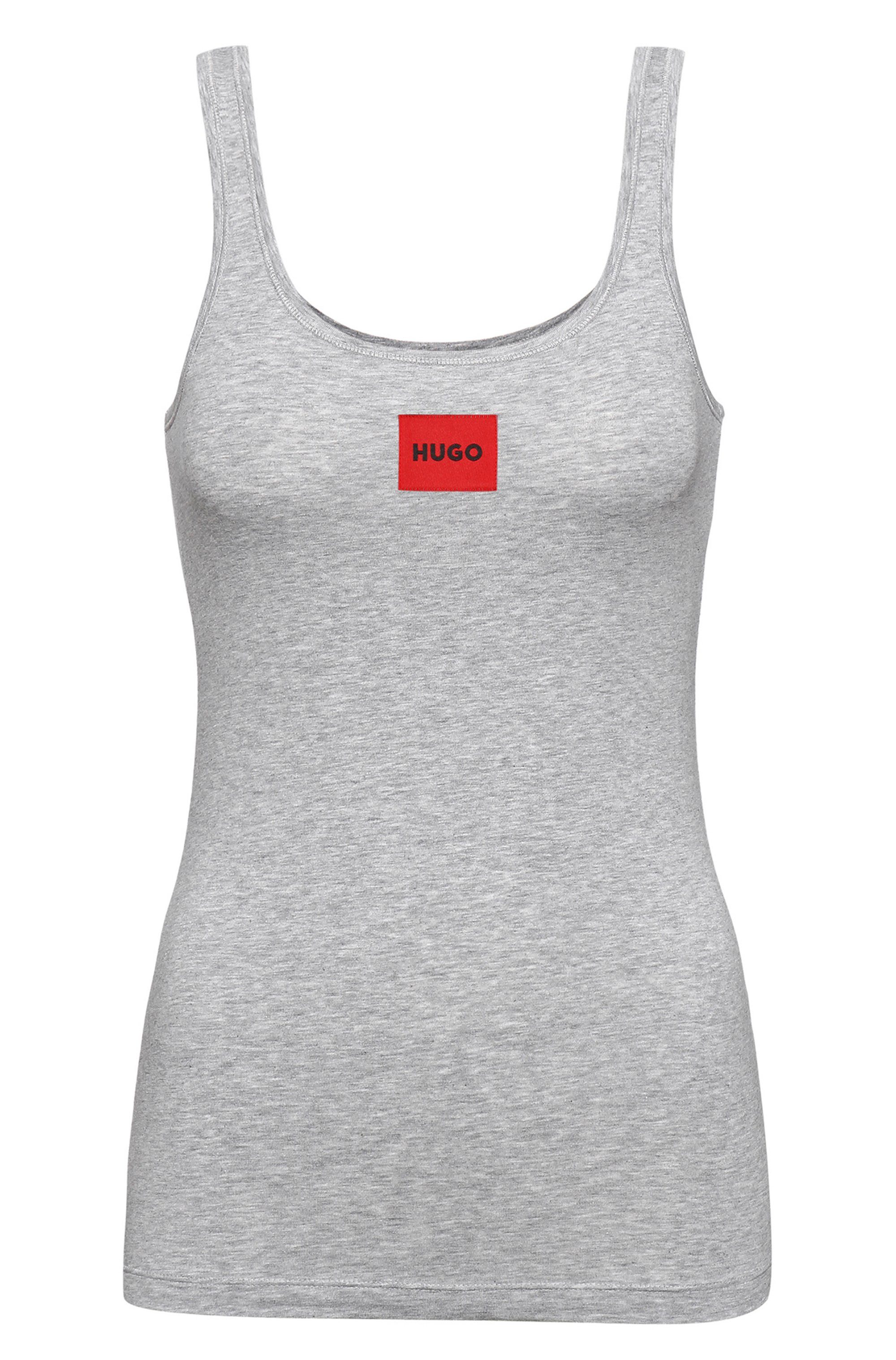 HUGO underwear Top VEST RED LABEL met rode labelpatch