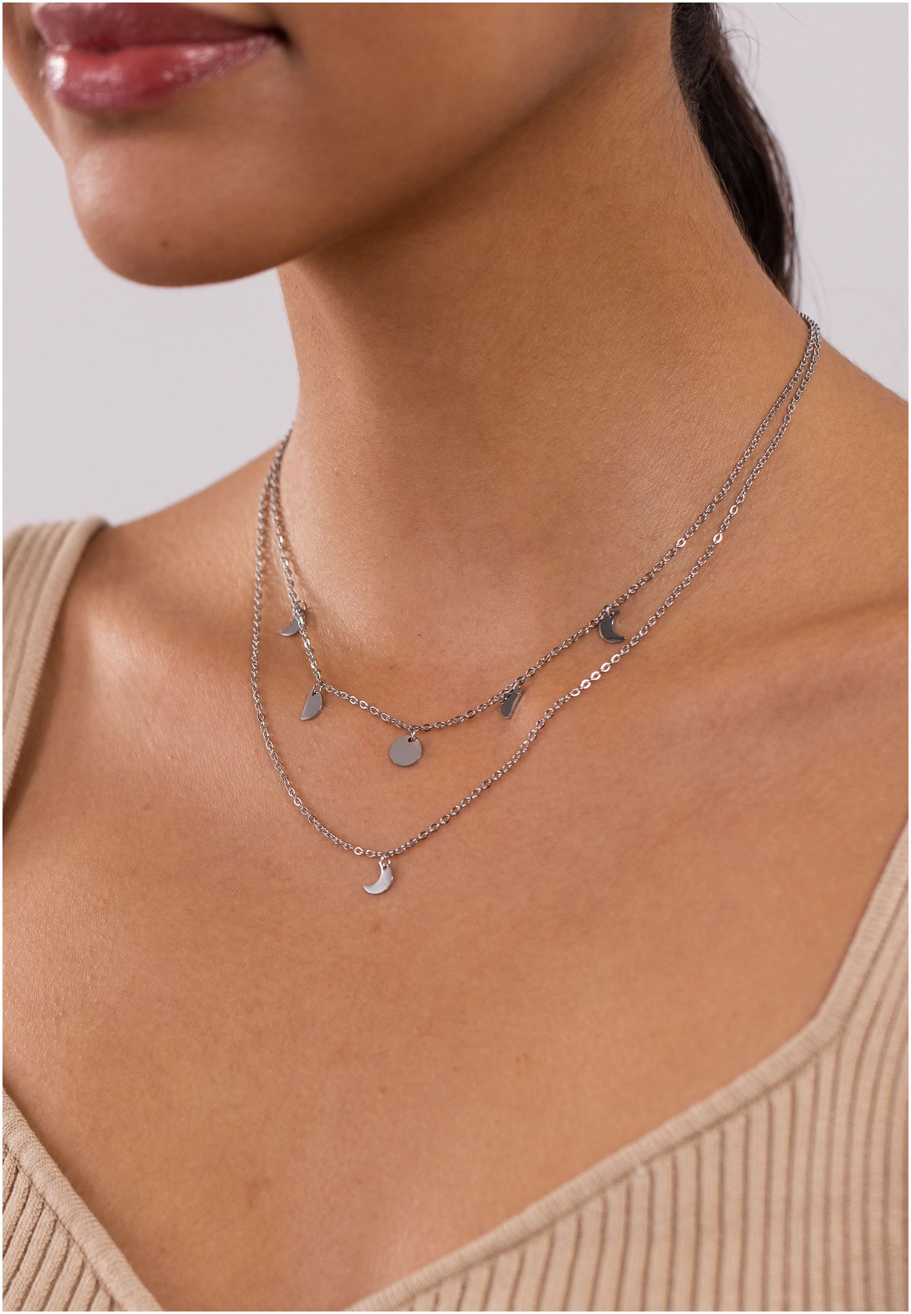 Purelei Ketting met hanger Sieraad cadeau Luna hanger Halve maan Layering