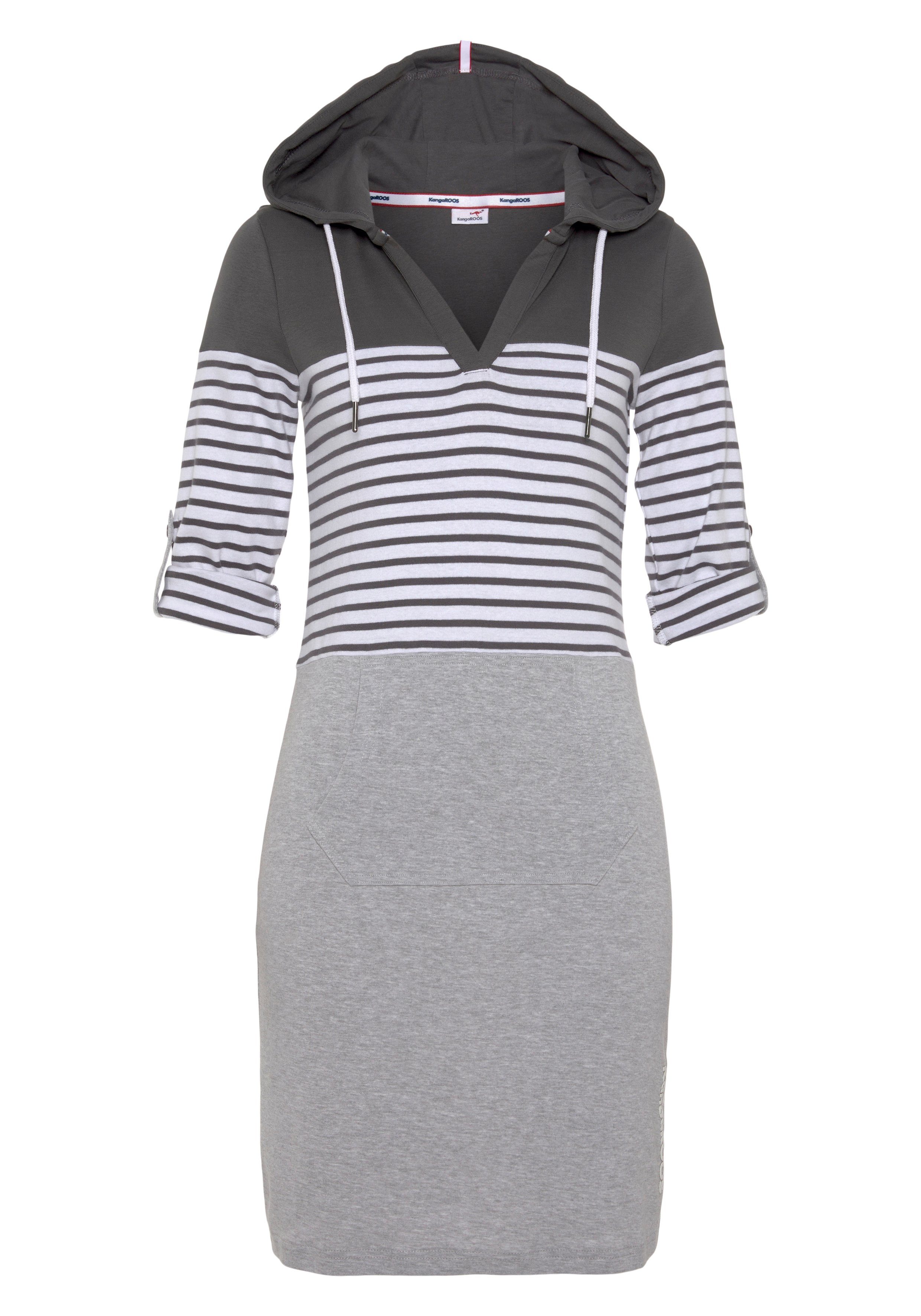 KangaROOS Jerseyjurk korte jurk, casual look, van ribbreiwerk