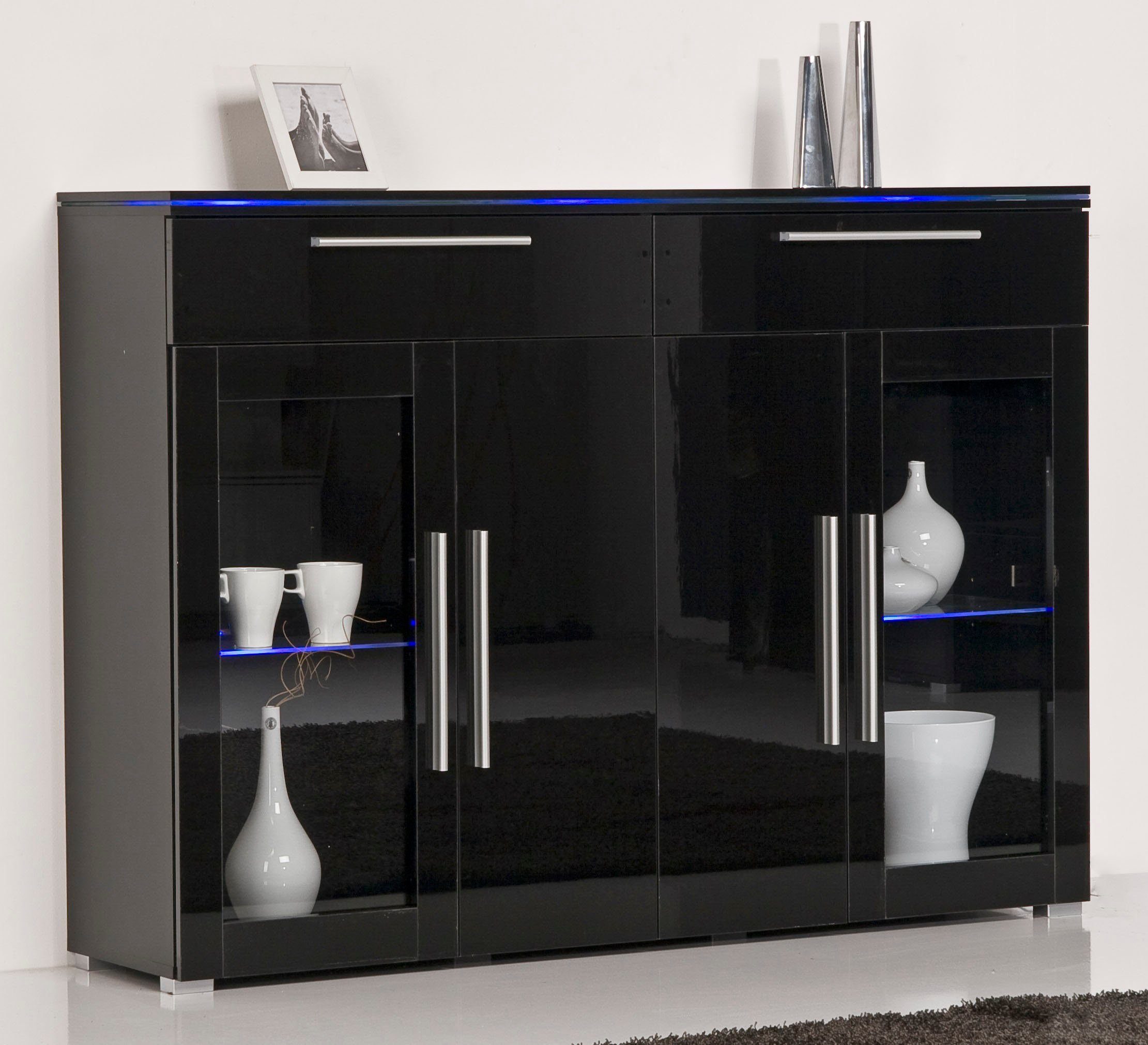 Höltkemeyer Highboard Line Breedte 140 cm highboards zwart