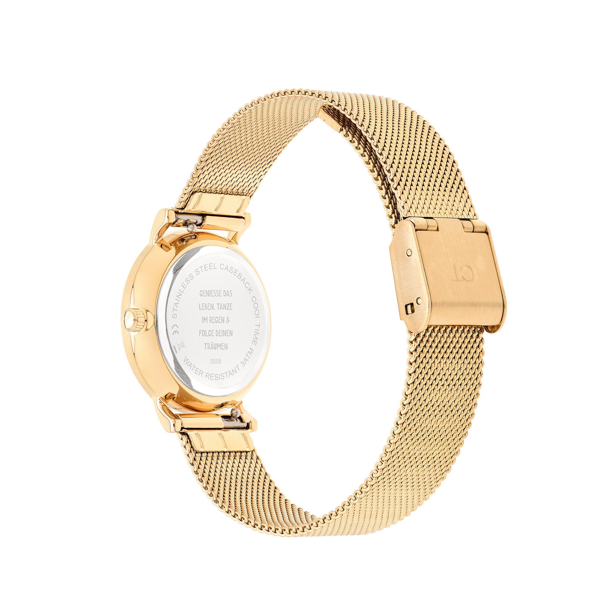 COOL TIME Kwartshorloge The Cool Rainbow Horloge, roestvrijstalen armband, kinderhorloge, meisje, analoog