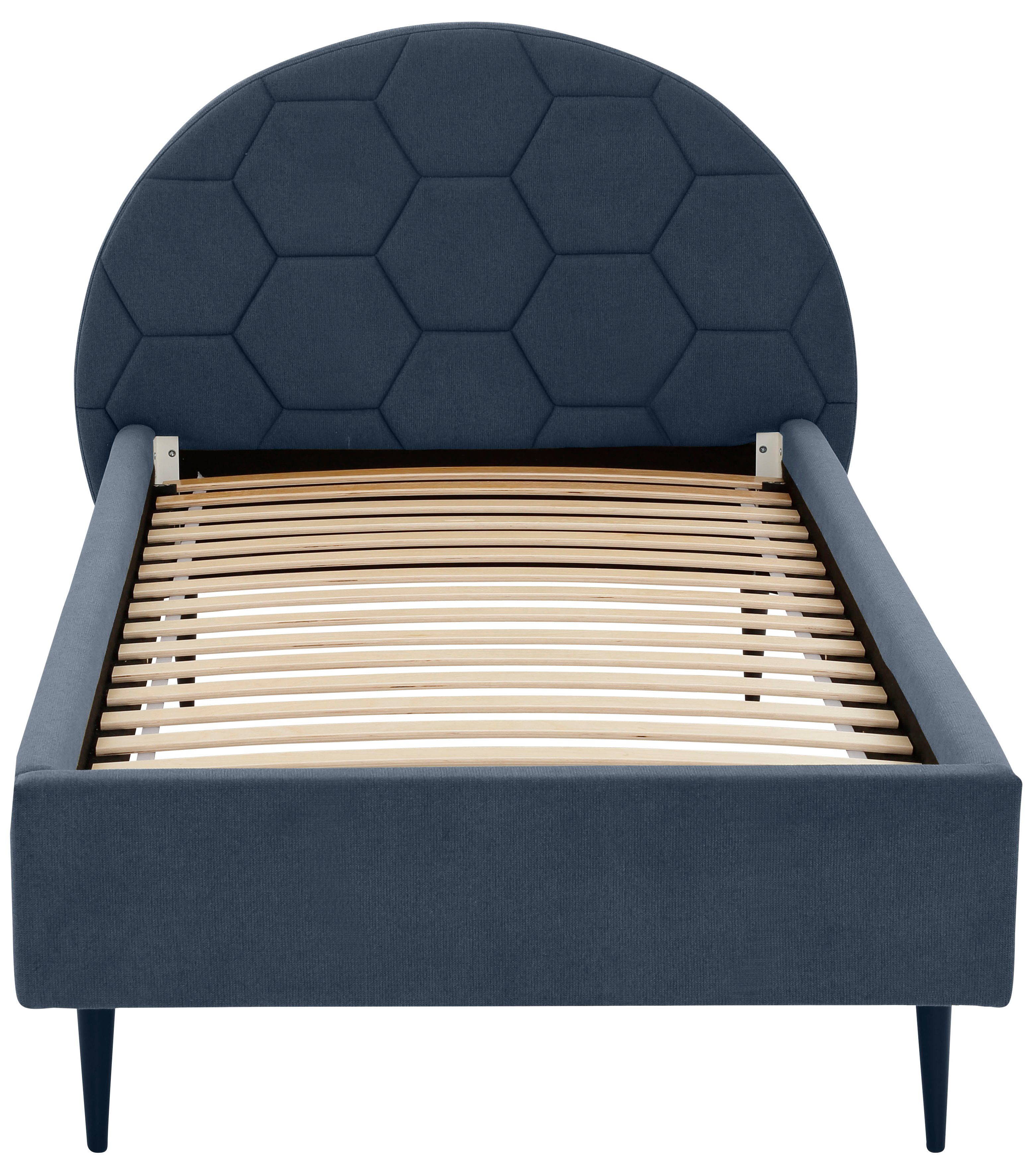 Lüttenhütt Gestoffeerd bed Gebko prettig bekleed hoofdbord met decoratief honingraatmotief