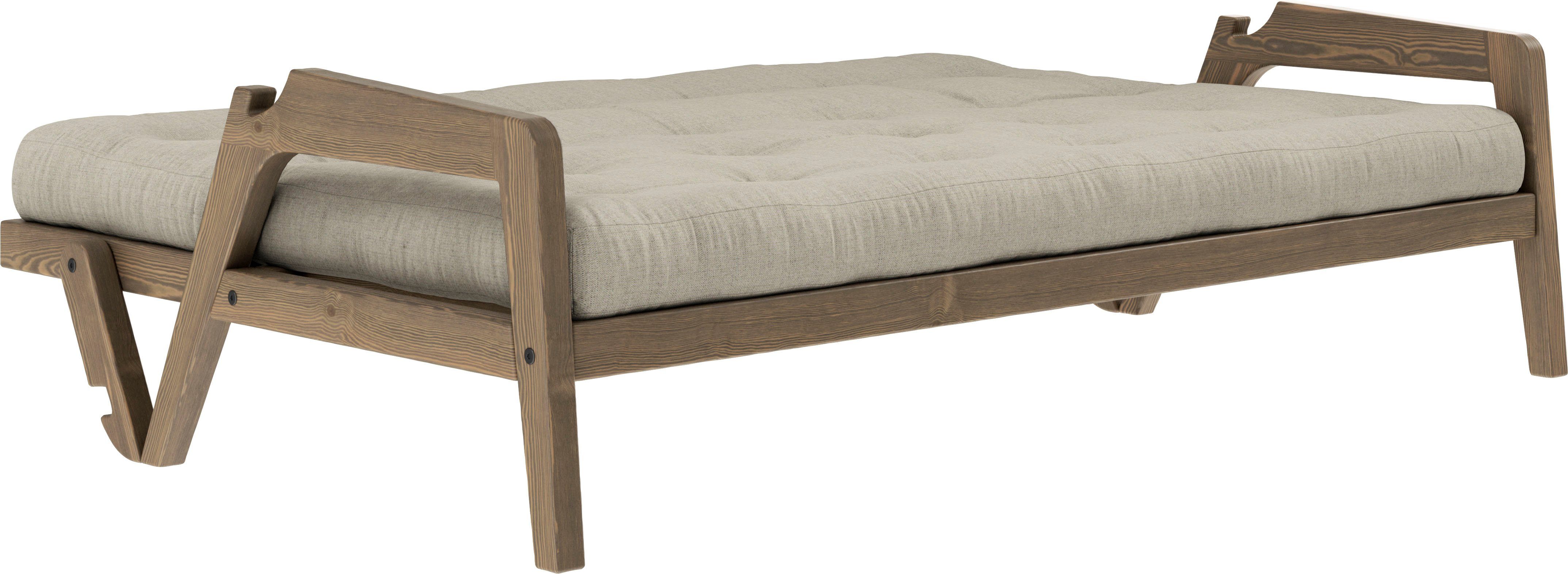 Karup Slaapbank Graf Met houtstructuur, incl. futonmatras, ligoppervlak 130x190 cm