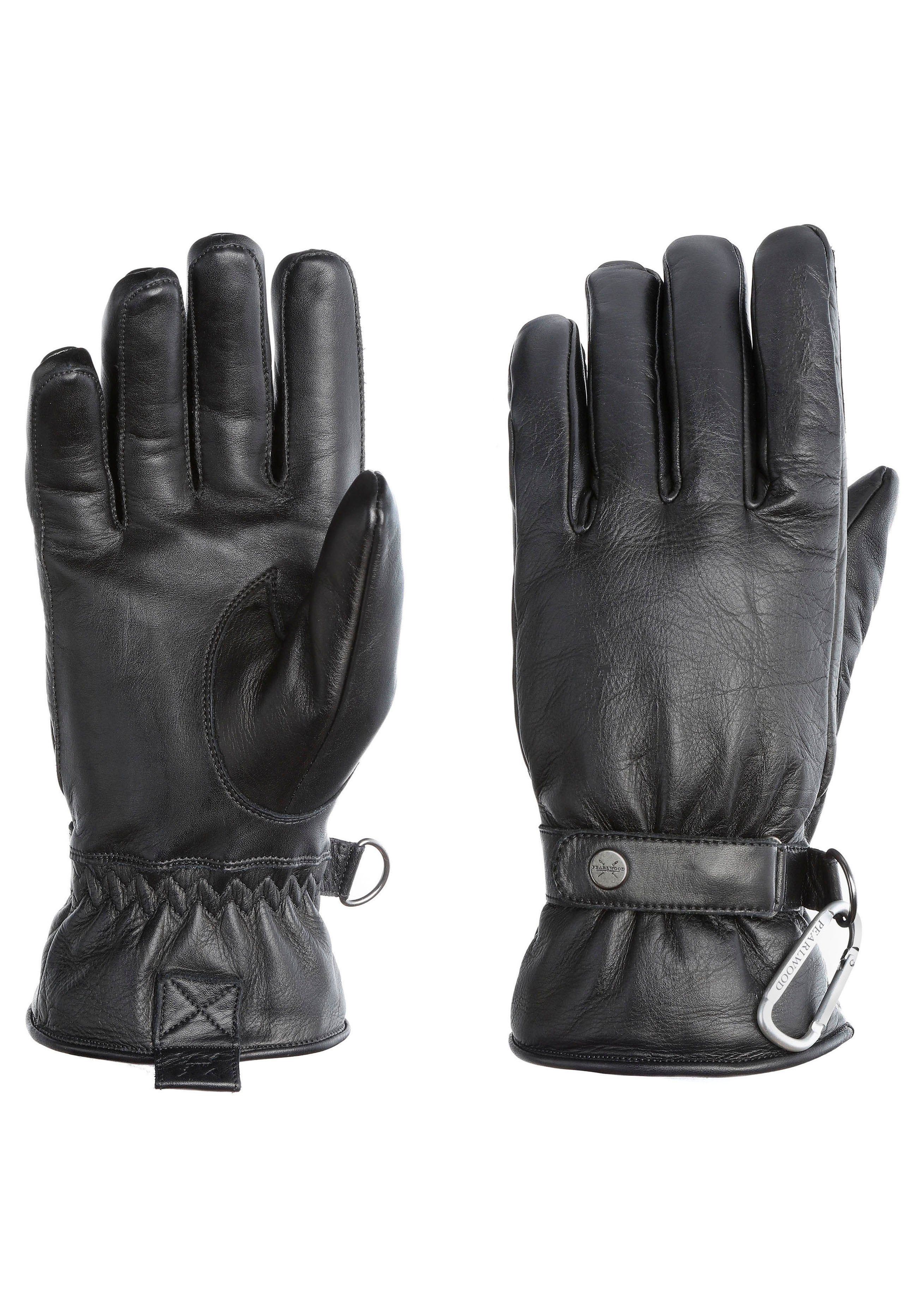 PEARLWOOD Leren handschoenen HOOKER Verstelbare leren riem met originele PEARLWOOD drukknoop