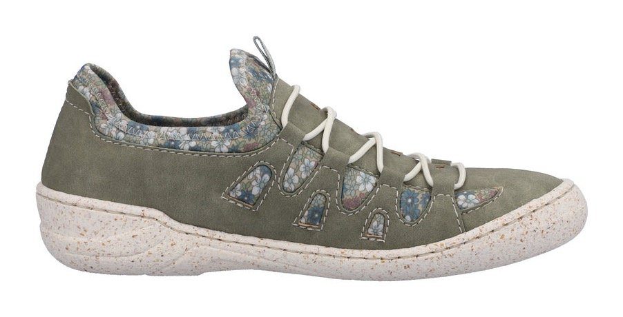 Rieker Slip-on sneakers Slipper, instapschoen, vrijetijdsschoen met bloemenprint