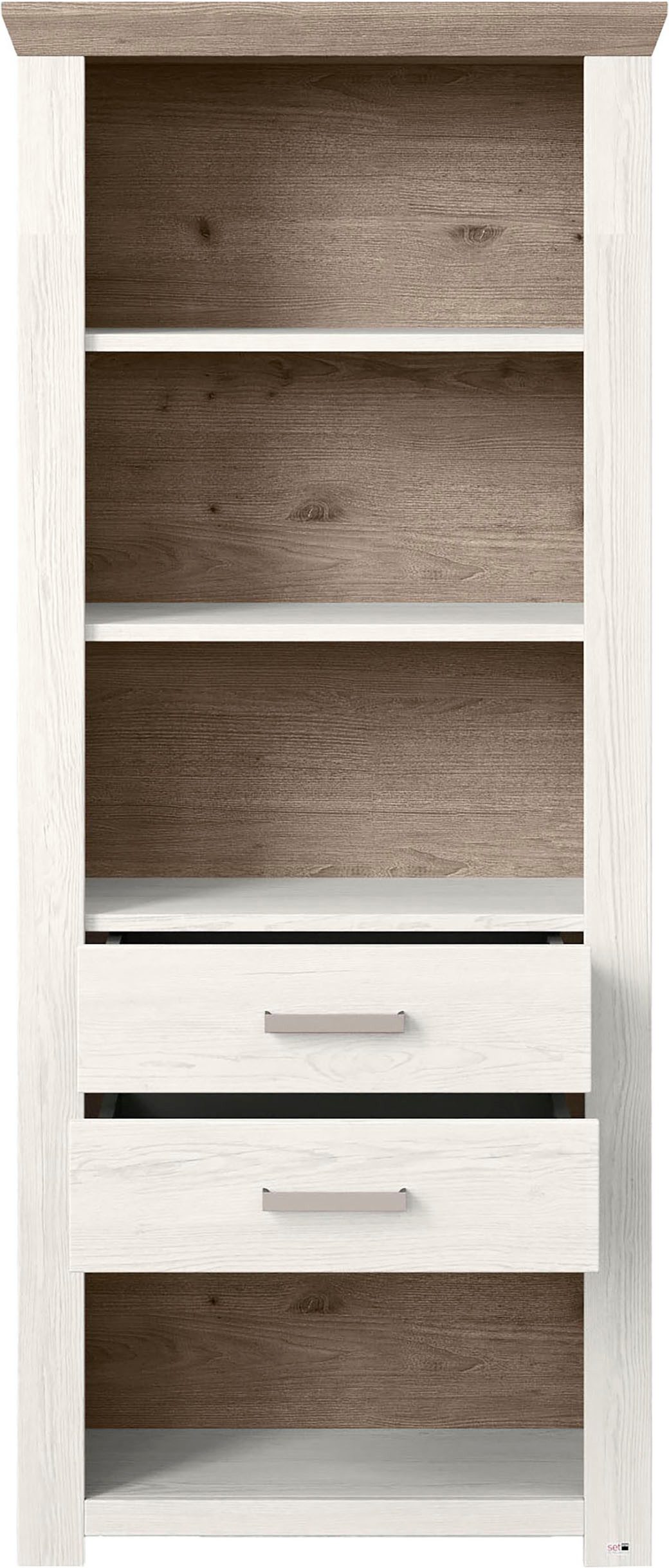 set one by Musterring Rek York Type 11, met 2 laden, verlichting optioneel, B 75 x H 175 cm