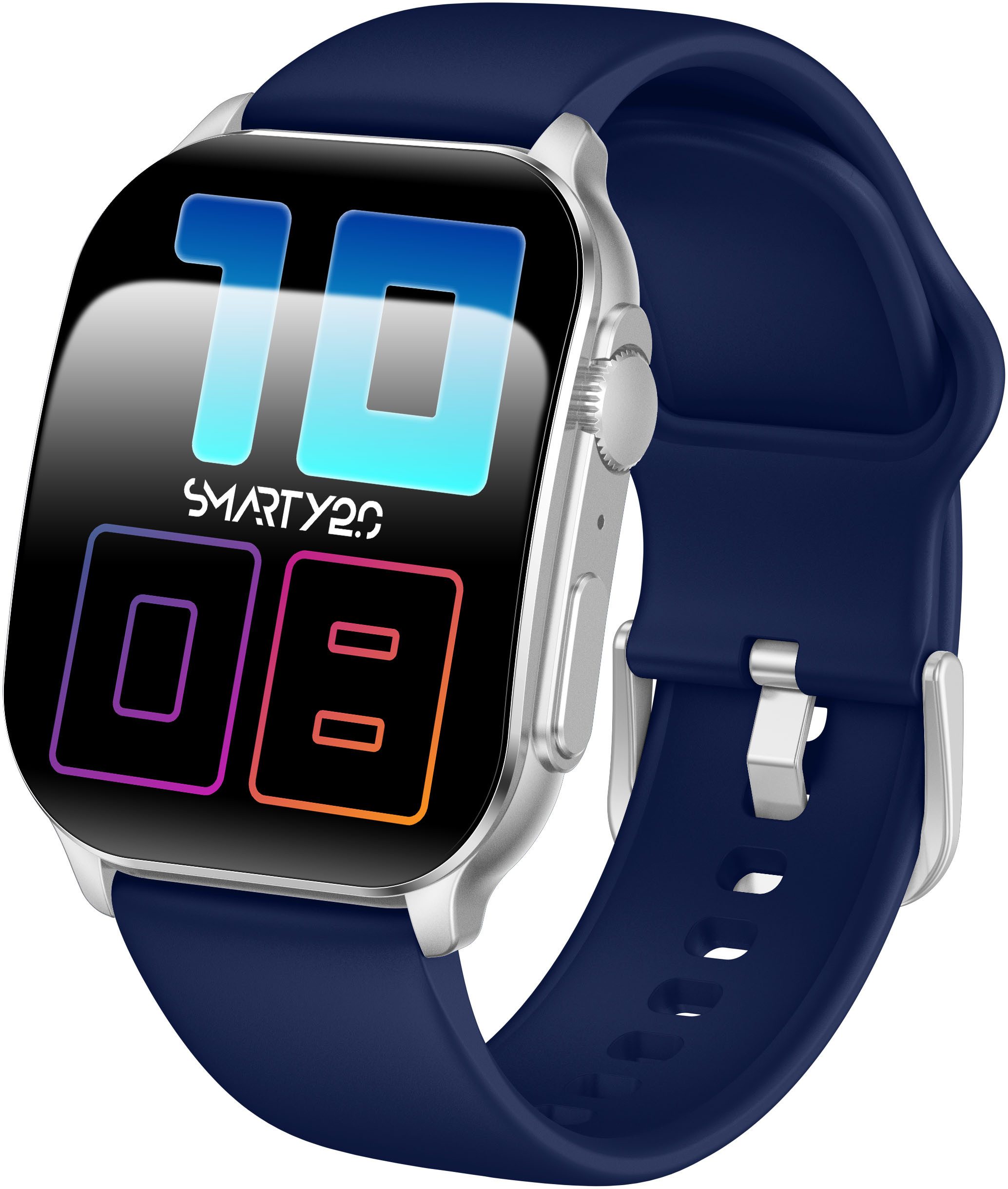 SMARTY 2.0 Smartwatch Polshorloge, dameshorloge, herenhorloge, Android 5.0+, Apple iOS 9.0+(set, 2-delig, Met wisselband)