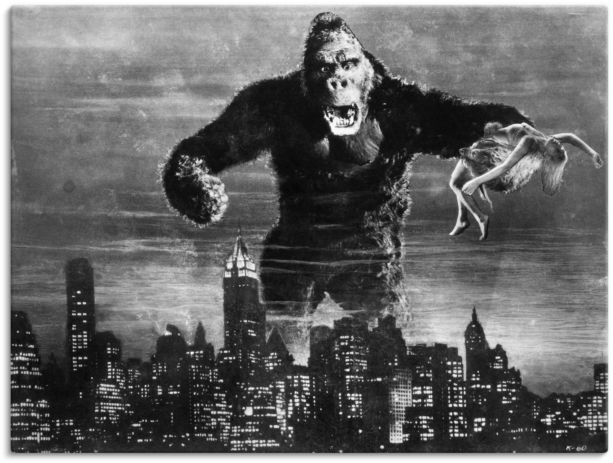 Artland Artprint King Kong 1933 II in vele afmetingen & productsoorten - artprint van aluminium / artprint voor buiten, artprint op linnen, poster, muursticker / wandfolie ook gesc