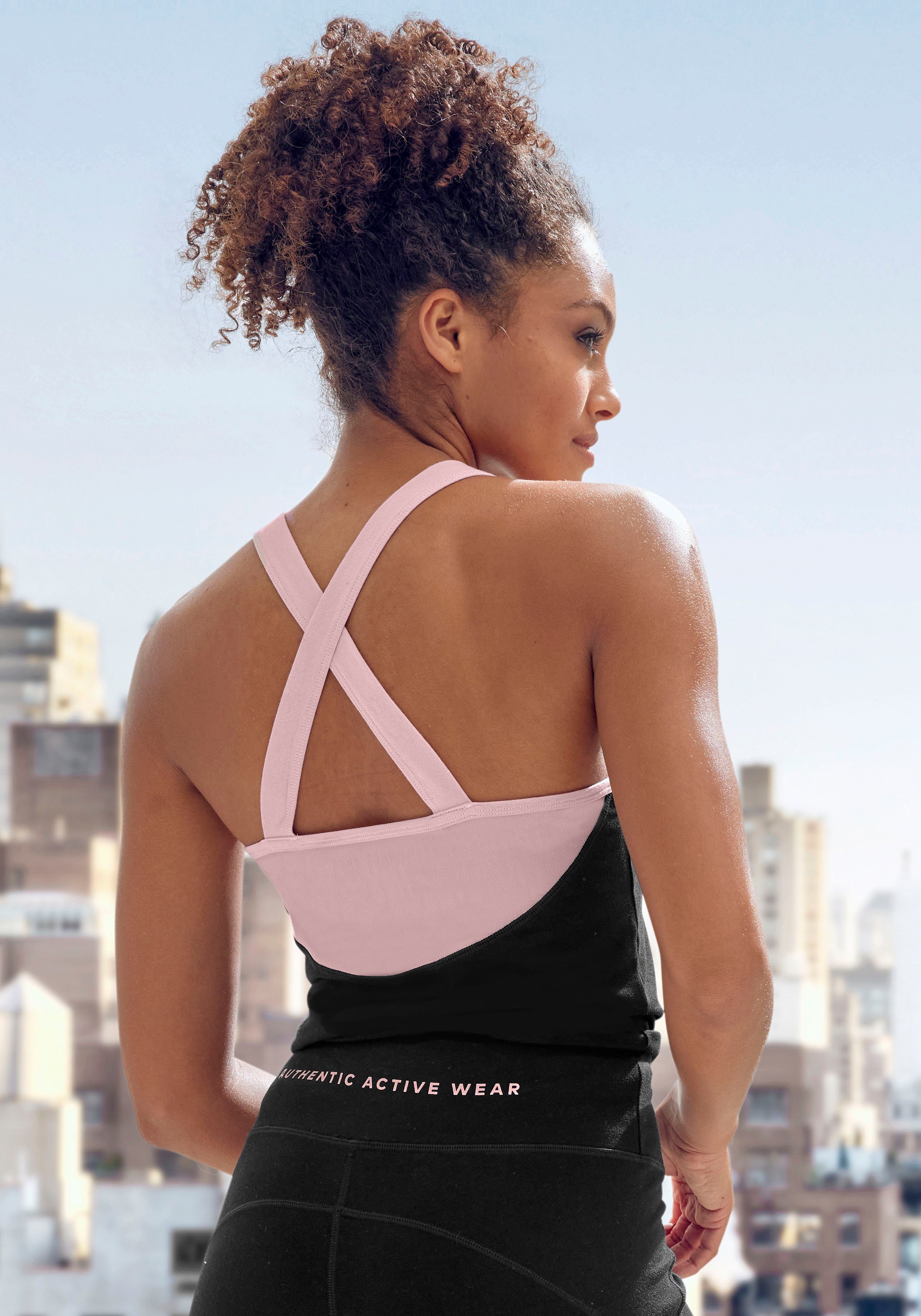 vivance active Functionele top -Sporttop met gekruiste elastische bandjes