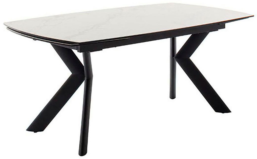 MCA furniture Eettafel OSSANA vierpoot tafel 180-260 cm Keramiek, metaal, eindschuif, uittrekbaar, tafelblad 13 mm, 8-10 personen