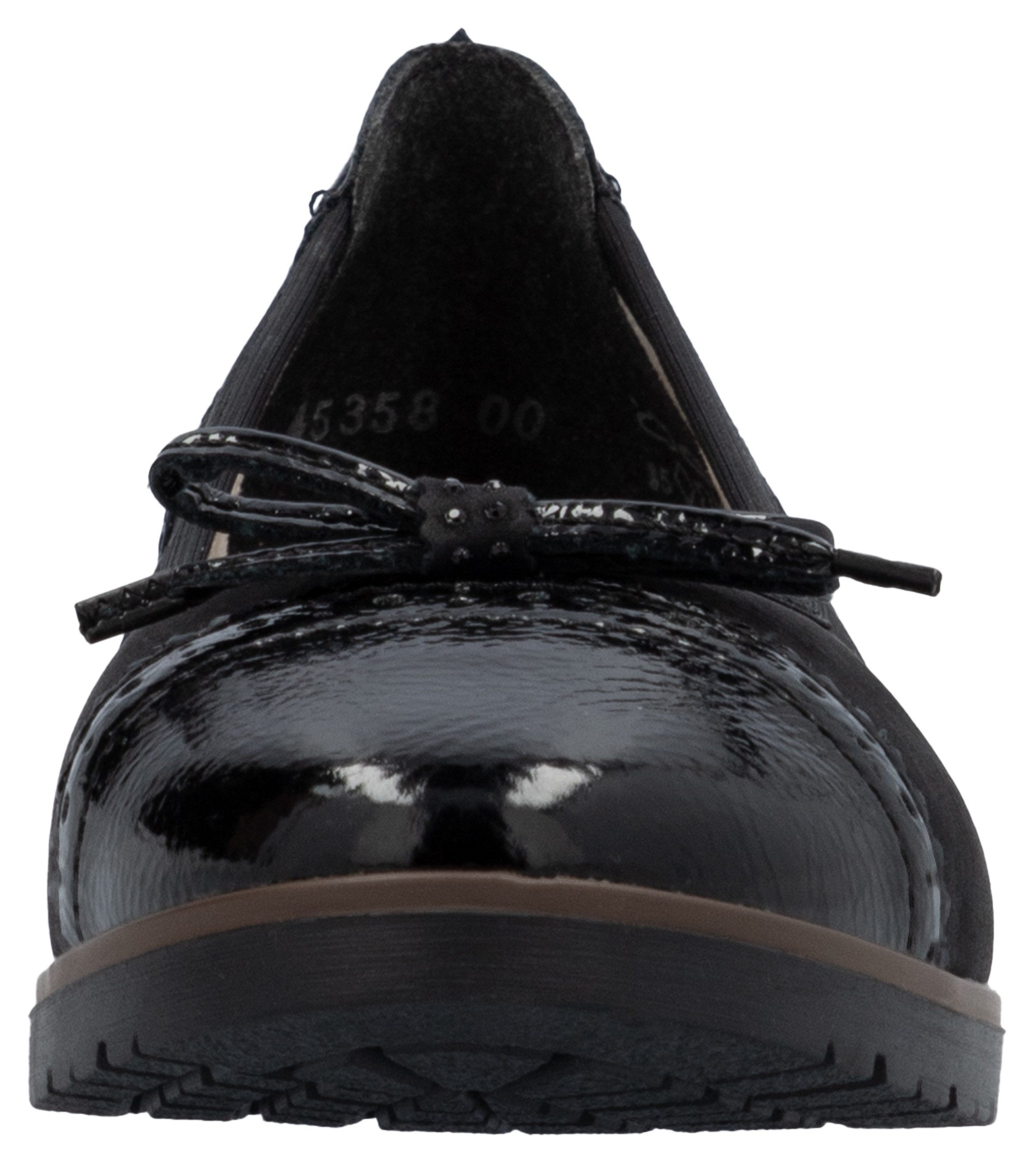 Rieker Ballerina's , loafer, instapschoen, flats, instapschoen, zakelijke schoen met strik
