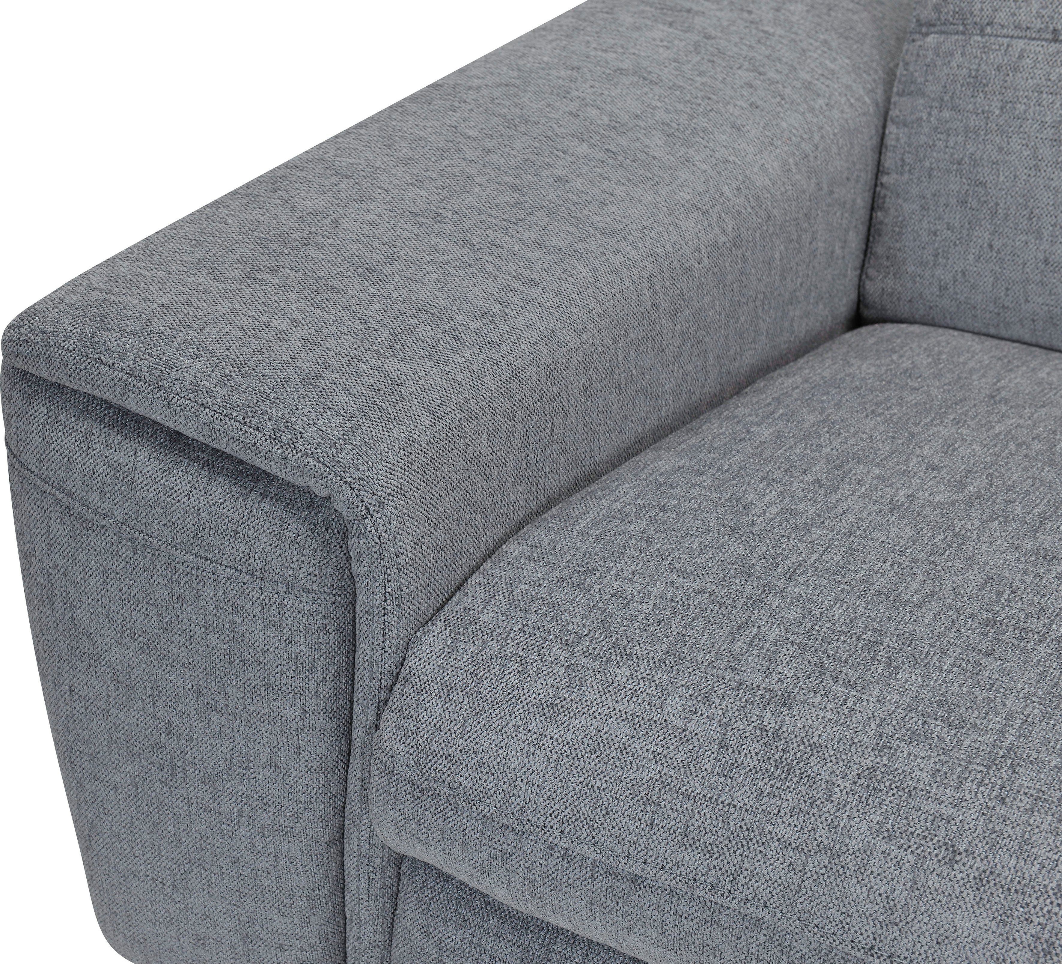 Places of Style Hoekbank Theron, L-vorm, 263 cm, elektrische relaxfunctie, usb-aansluiting, handmatig verstelbaar hoofdeind