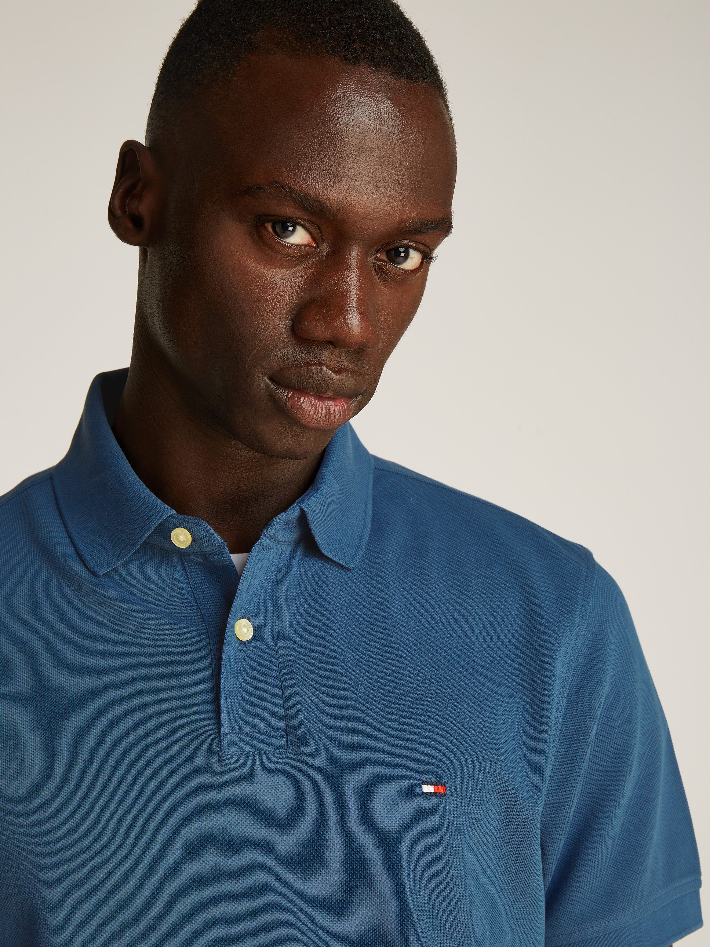 Tommy Hilfiger Poloshirt 1985 REGULAR POLO met contraststrepen en knoopsluiting