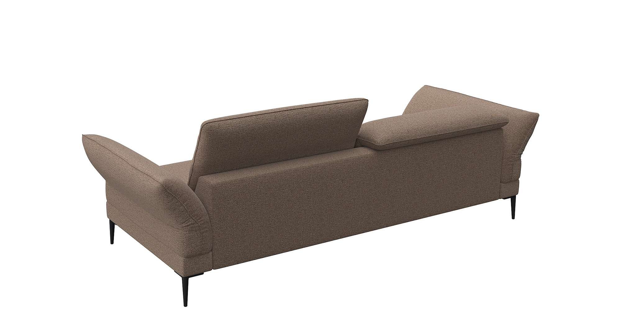 FLEXLUX 3-zitsbank Salino, functie-sofa, relaxsofa Bank met arm- en hoofdeinde verstellingen, koudschuim & staalgolven