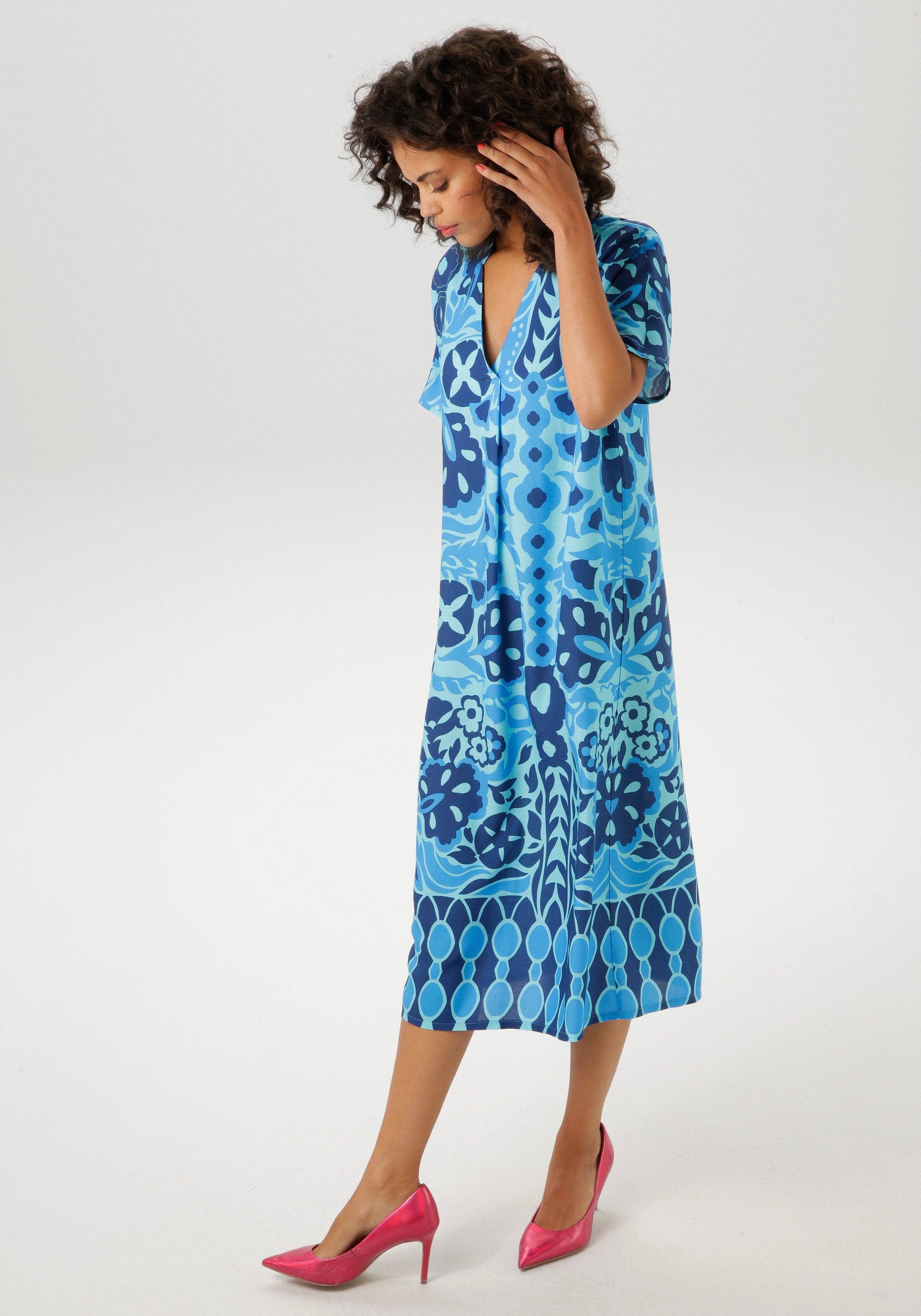 Aniston CASUAL Zomerjurk met extravagante grafische print nieuwe collectie