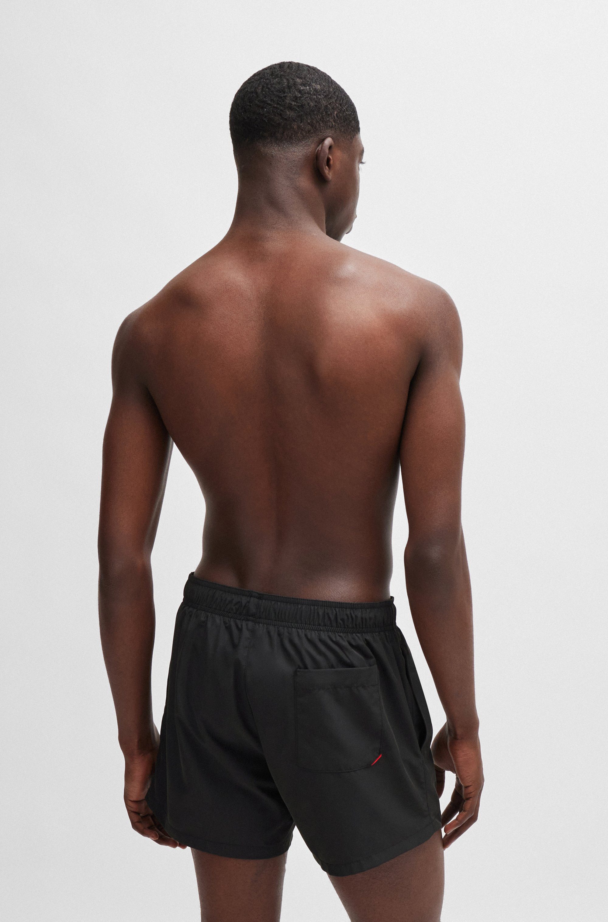HUGO underwear Zwemshort ABAS zijwaarts met grote hugo logo-print