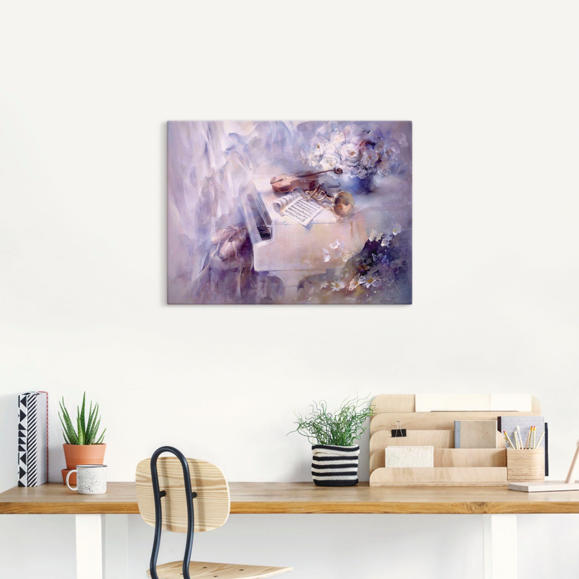 Artland Artprint Als een lied als artprint op linnen, poster in verschillende formaten maten