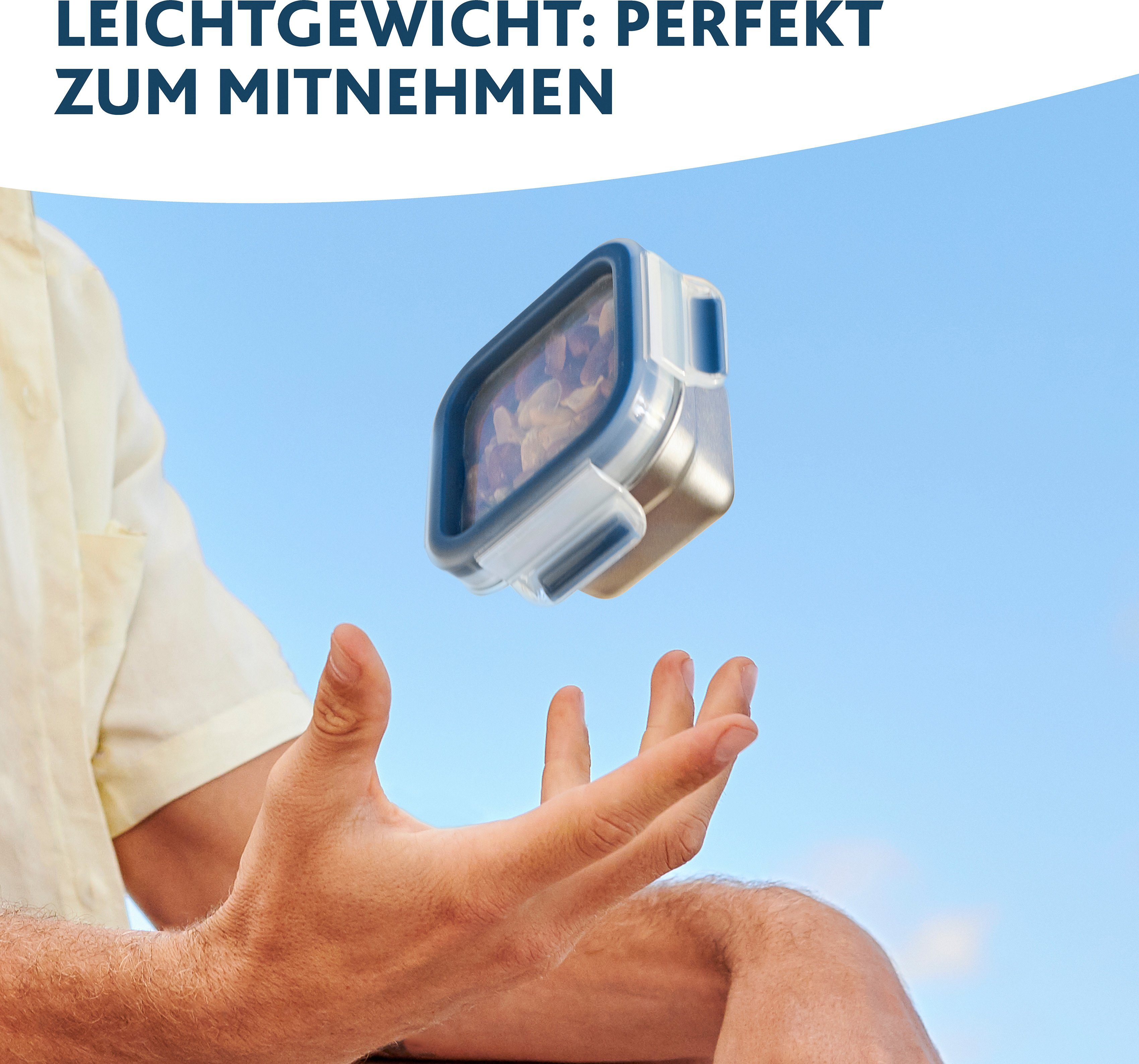 Emsa Vershoudtrommel Clip & Close Roestvrij staal, vorst-, vaatwasser- en ovenbestendig (set, 1-delig)