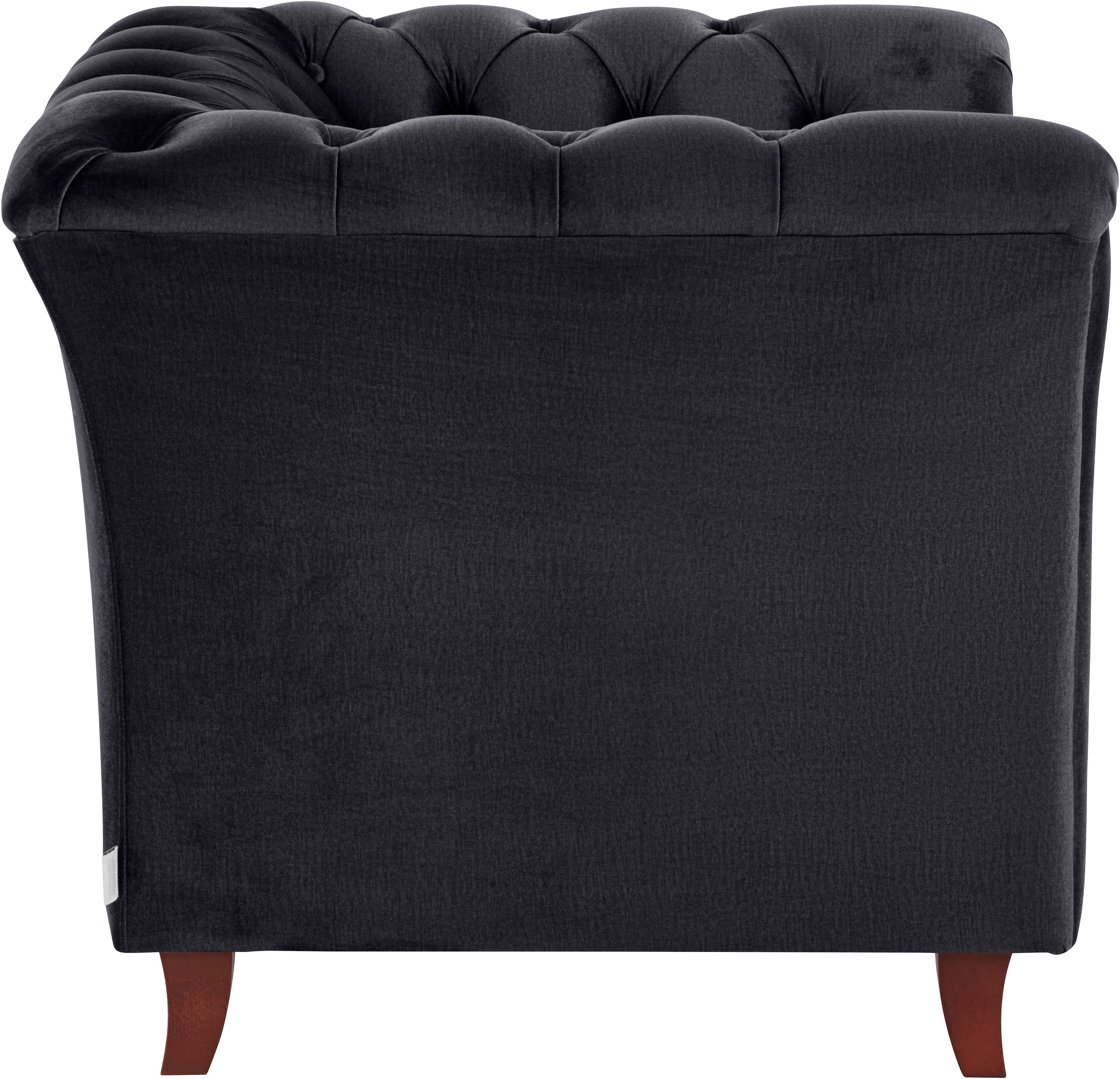 Home affaire Chesterfield-fauteuil Reims cocktailstoel, stoel met echte chesterfield-capitonnage, uitstekende verwerking