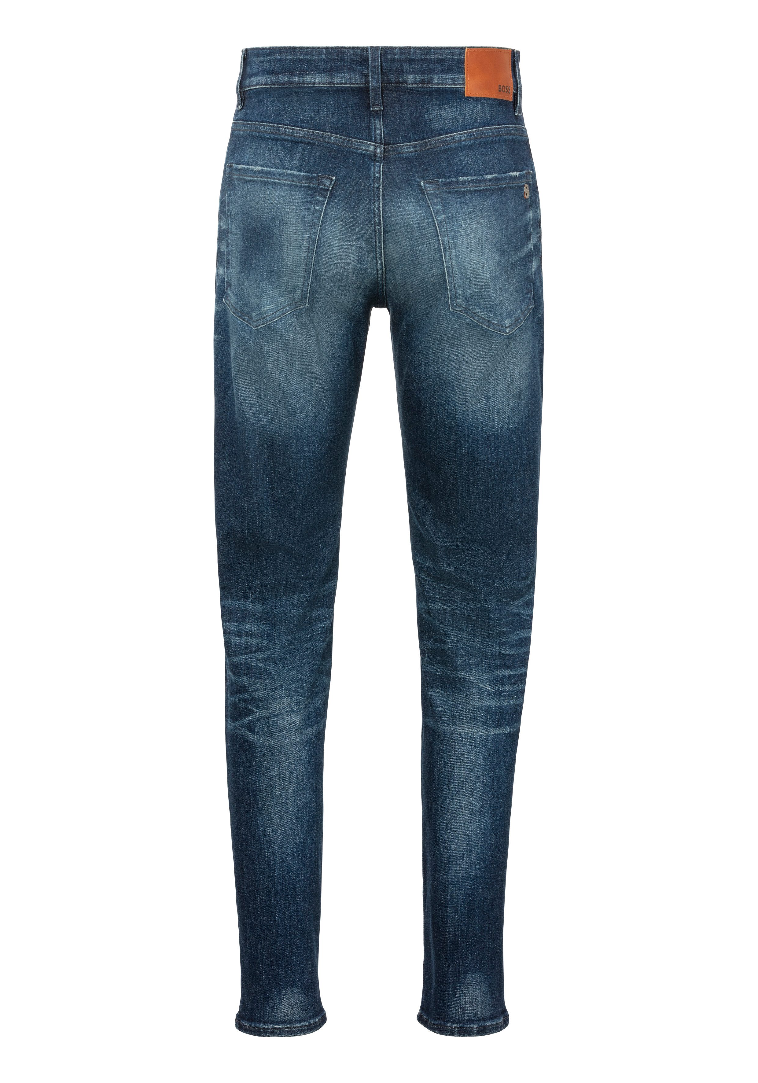 Boss Orange Tapered jeans Onyx in 5-pocketsstijl