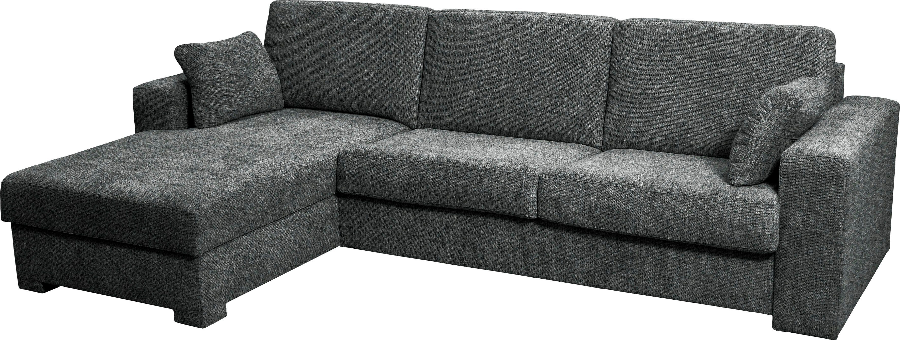 Home affaire Hoekbank Roma "M" matras hoogte 14 cm, slaapfunctie, met ondervering,