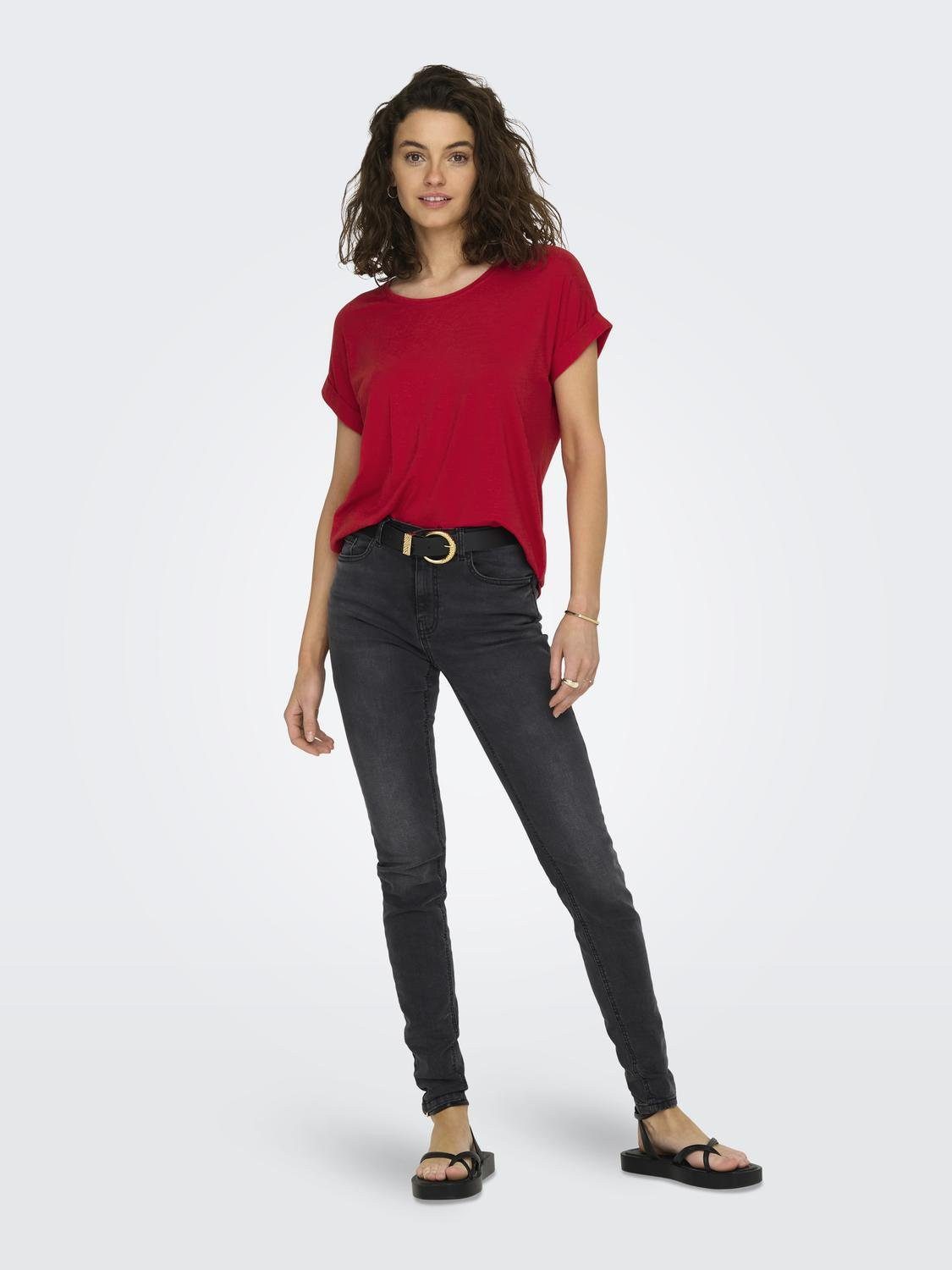 Only T-shirt ONLMOSTER S S O-NECK TOP NOOS JRS