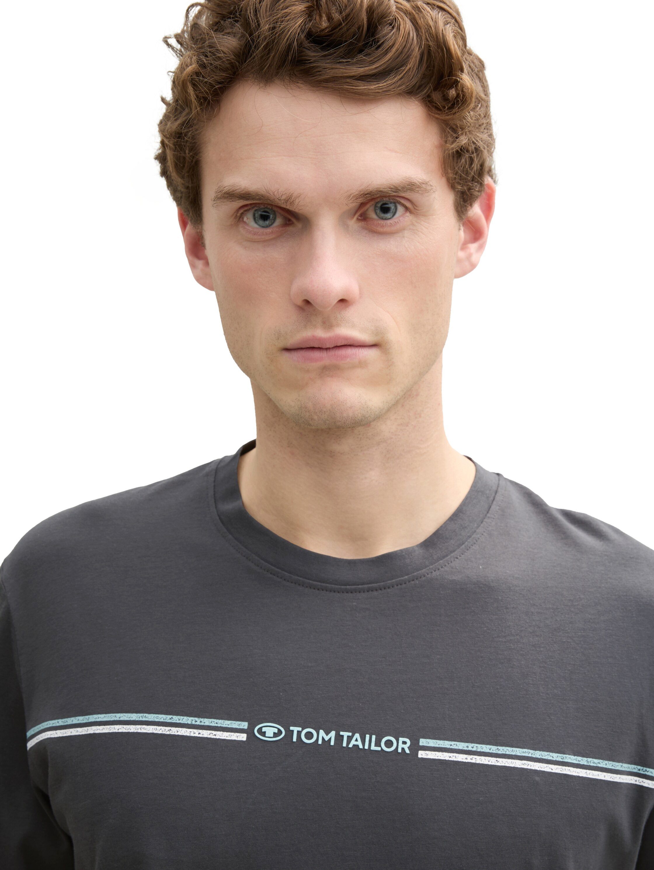 Tom Tailor T-shirt met logo-frontprint