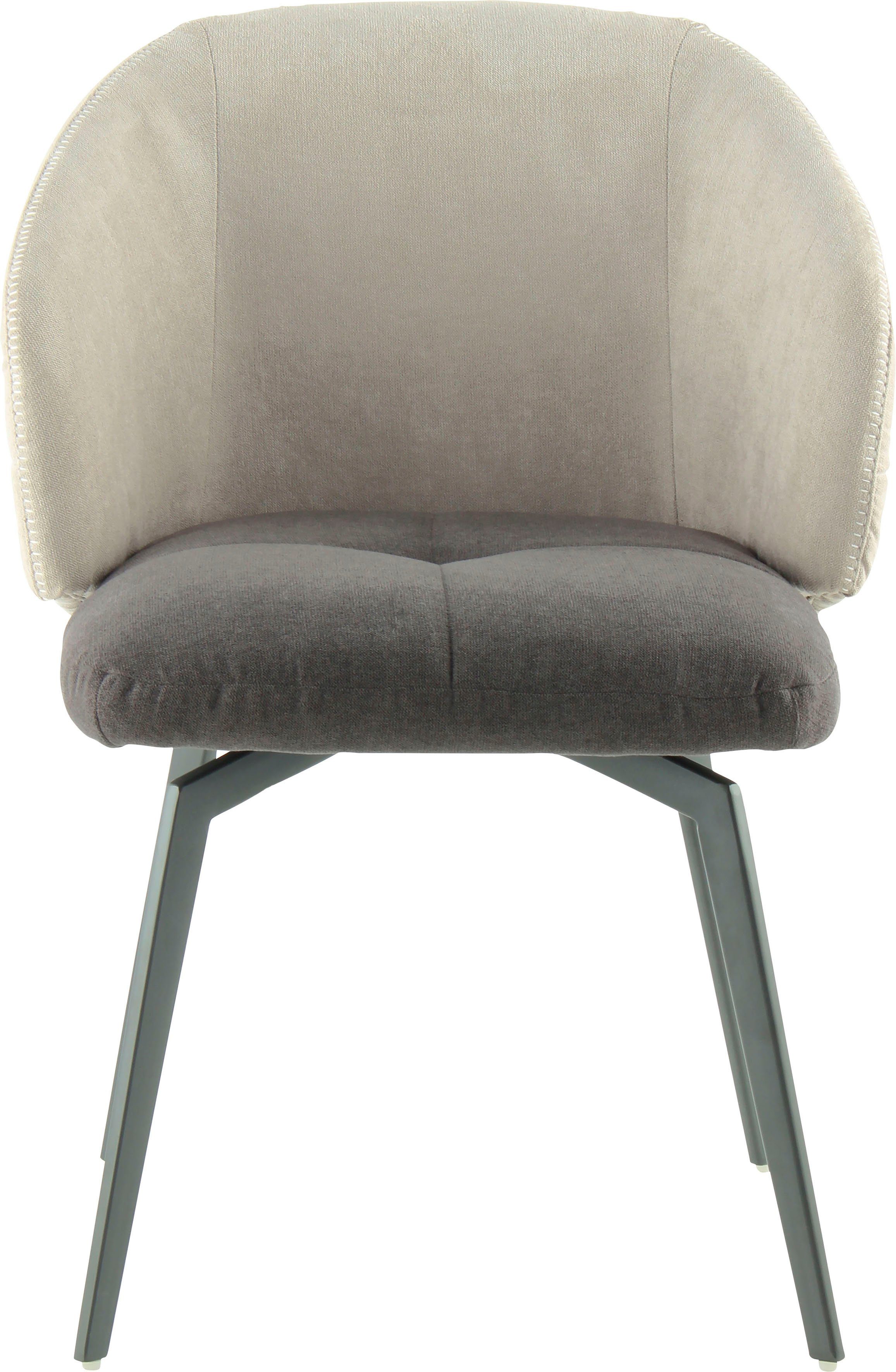 Kayoom Kuipstoel Stoel Carol 225, decoratieve stoel in retro-look, tweekleurig ontworpen (1 stuk)
