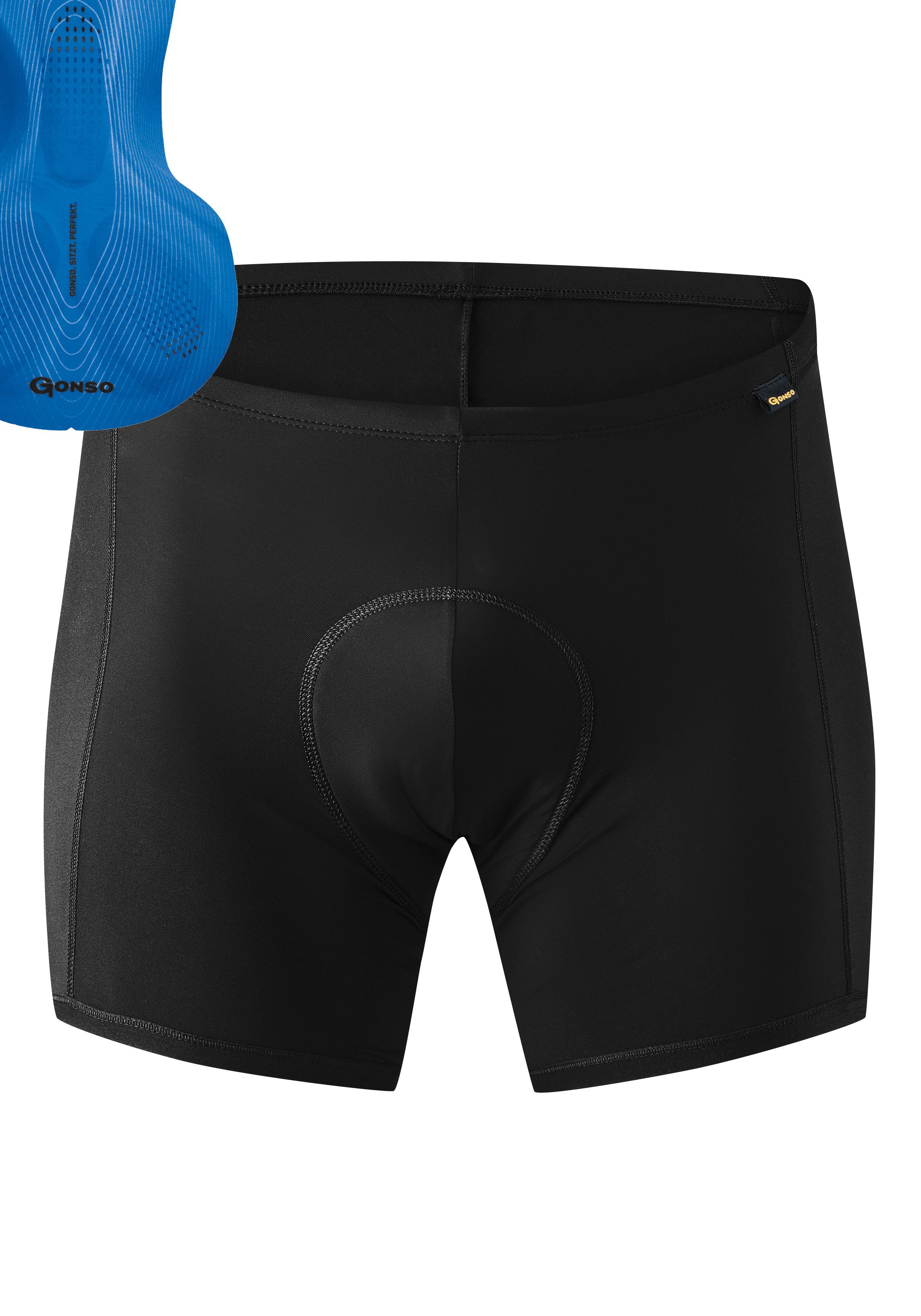 Gonso fietsbroek Sitivo U heren polyamide zwart-blauw maat S