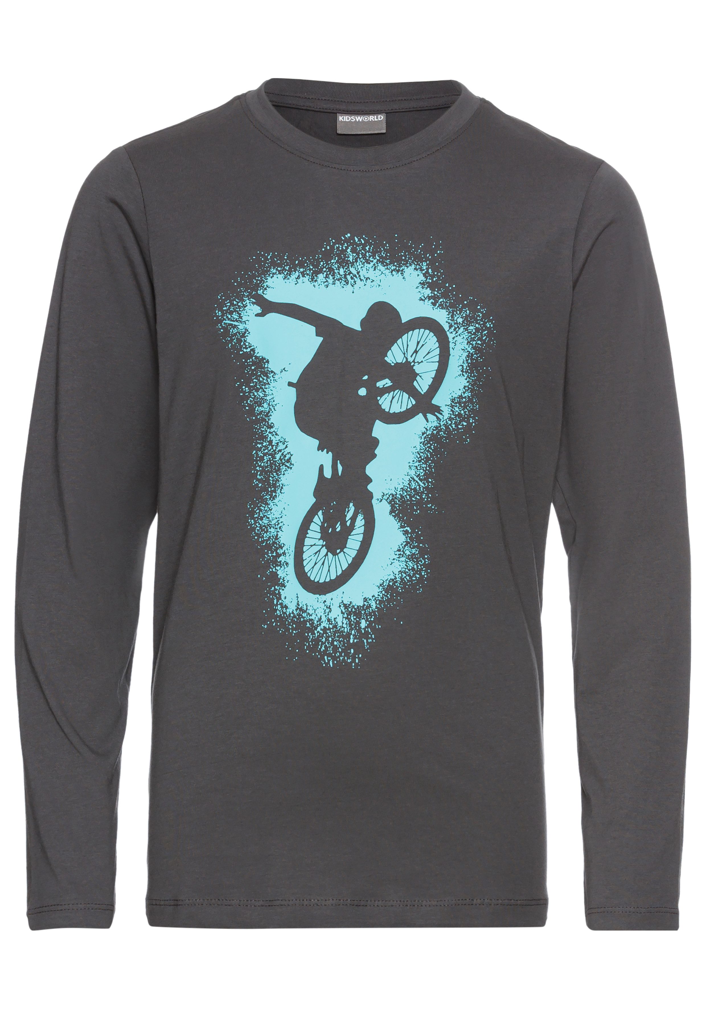 KIDSWORLD Shirt met lange mouwen BIKER casual print voor jongens