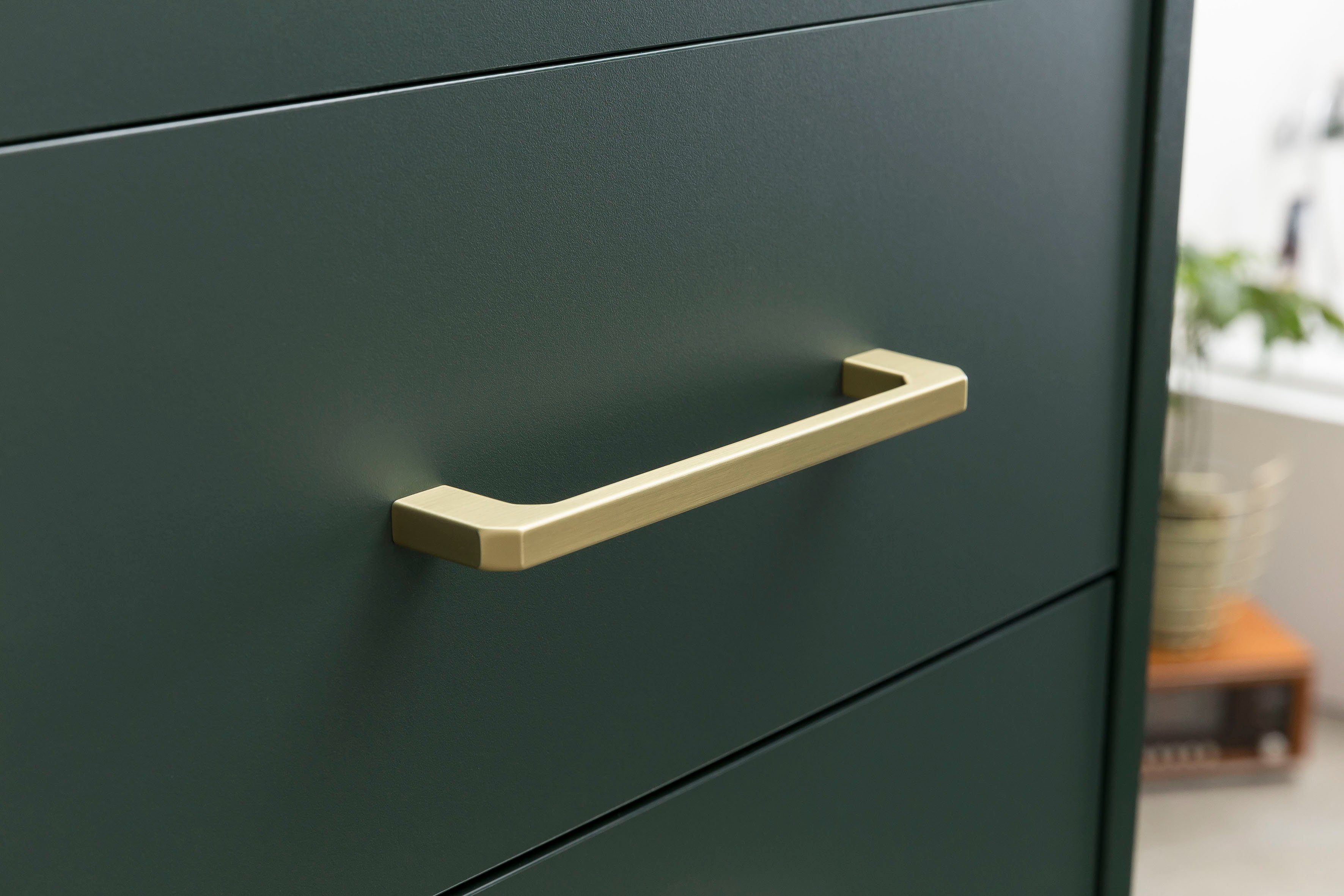welltime Hoge kast Kent met goudkleurige handgrepen