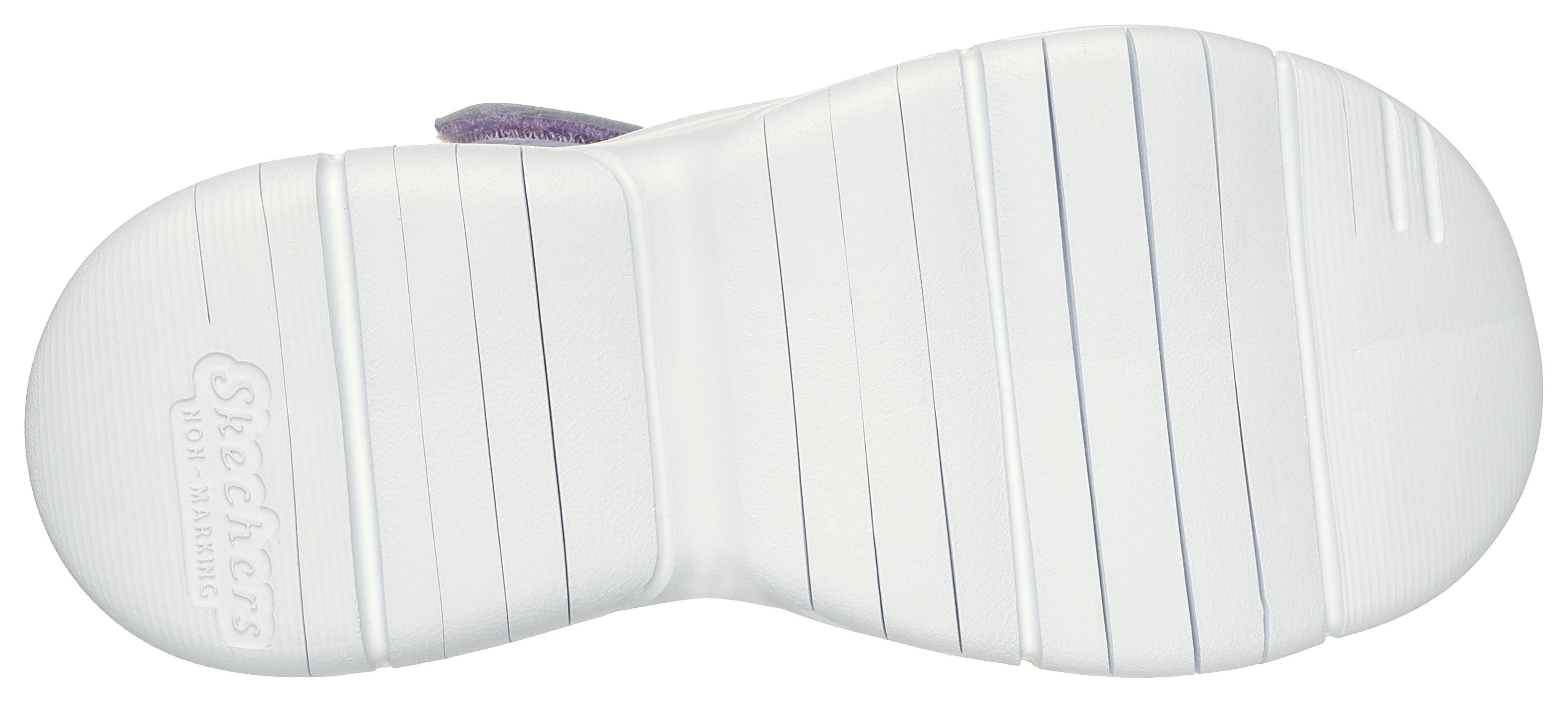 Skechers Sandalen FLEX SPLASH DAYLIGHT SHIMMER Klittenbandschoen met glitter, maat sjabloon te downloaden