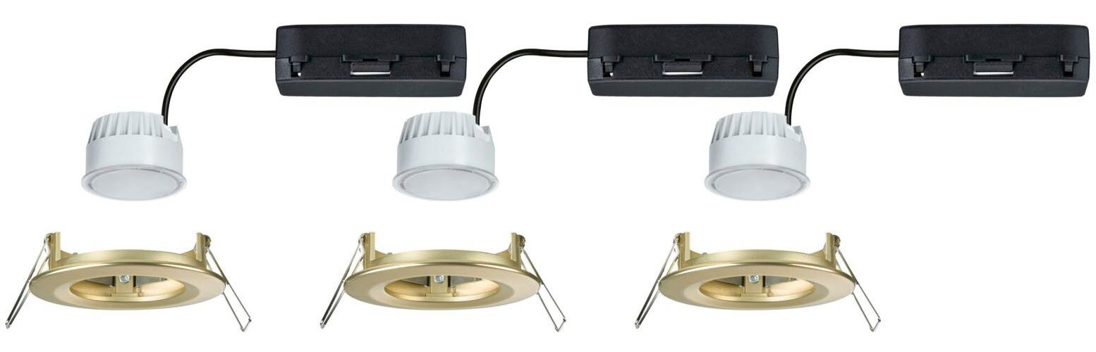 Paulmann Ledinbouwlamp LED inbouwlamp Nova Coin IP44 rond 78mm Geheugenfunctie, kleurwisselaar, kleurregeling, dimmer, smart home (3 stuks)