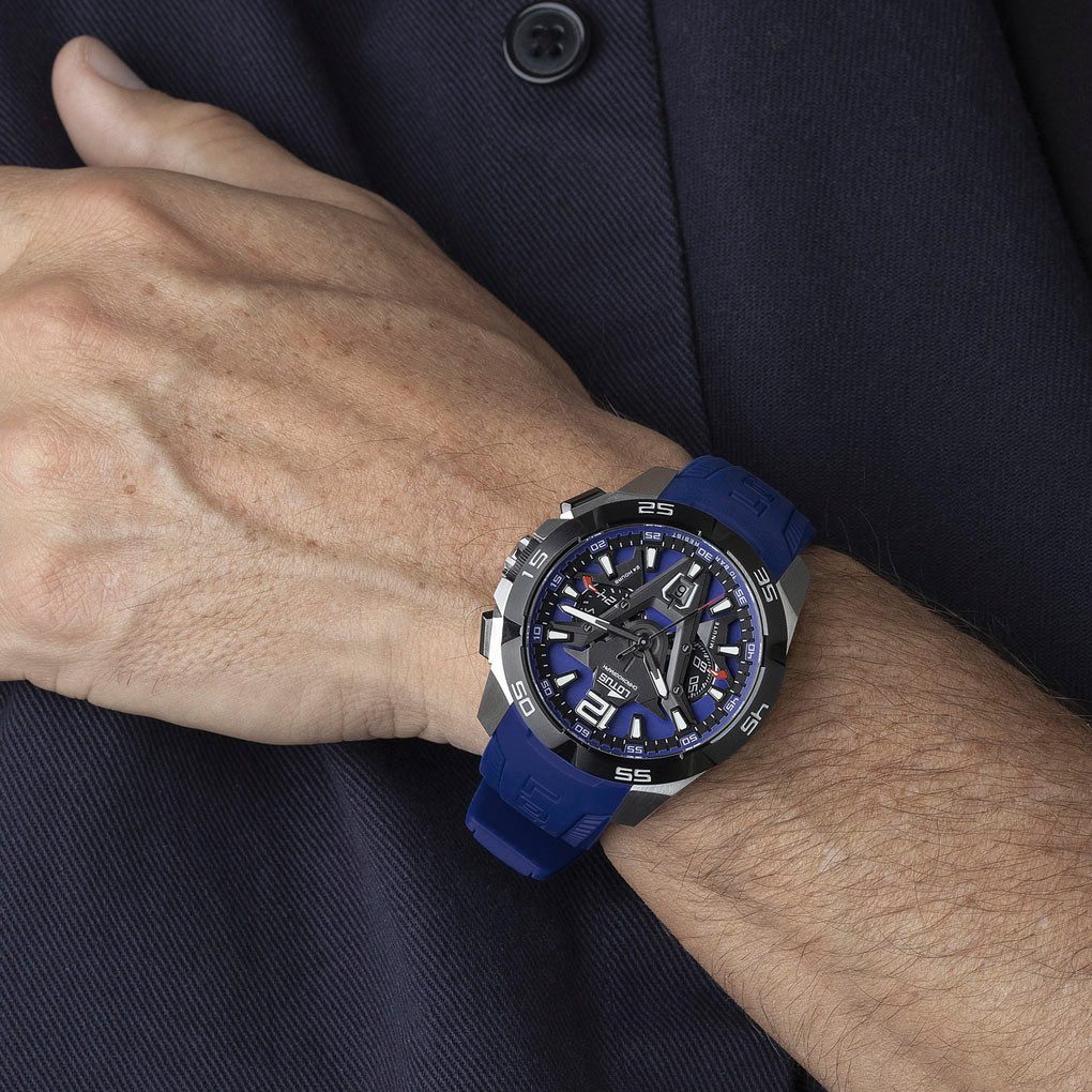 Lotus Chronograaf Vortex Quartzhorloge, horloge, herrenuur, dag, stopwatchfunctie, rubberen band