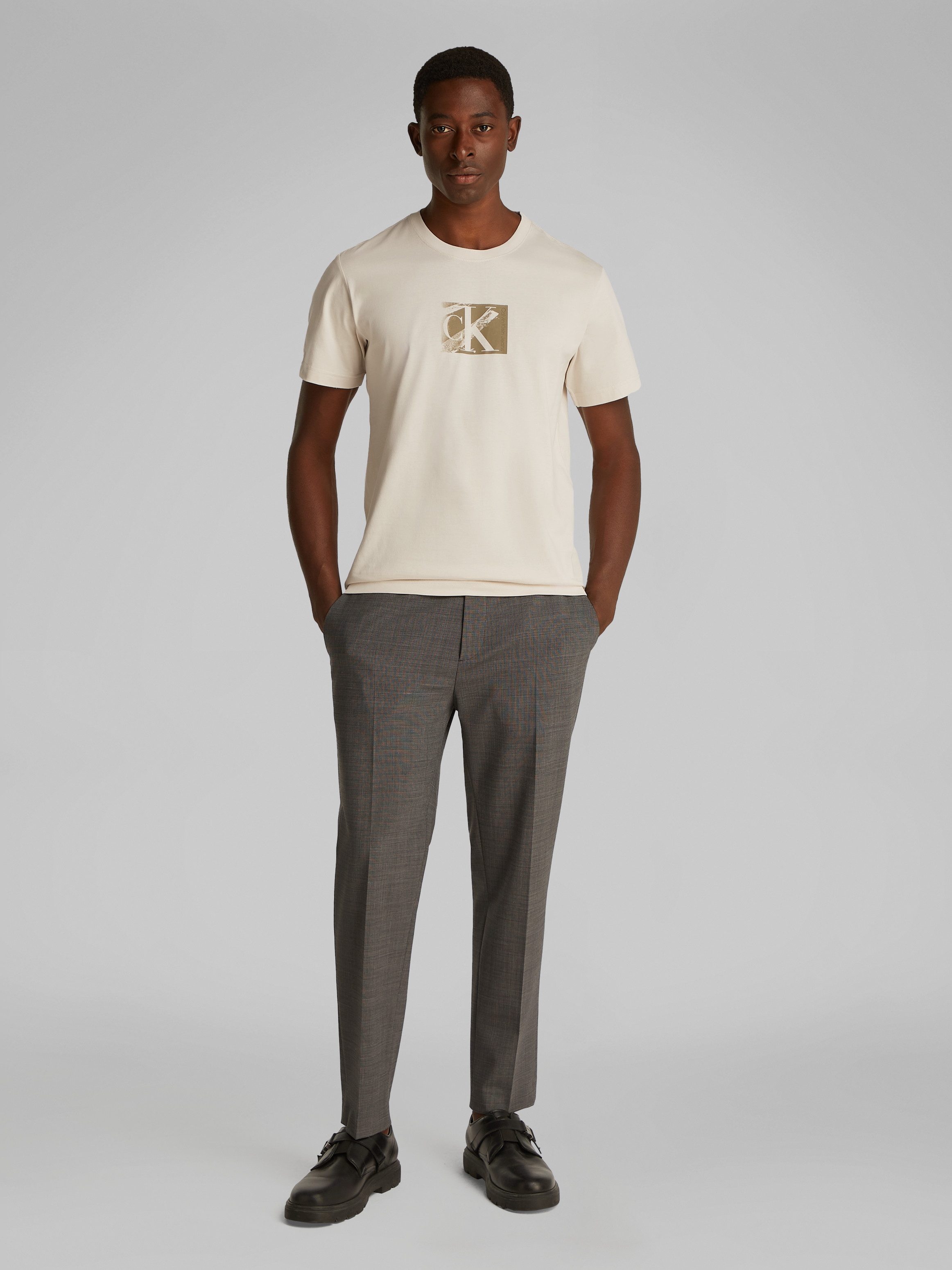 Calvin Klein Shirt met ronde hals SMALL CK BOX TEE