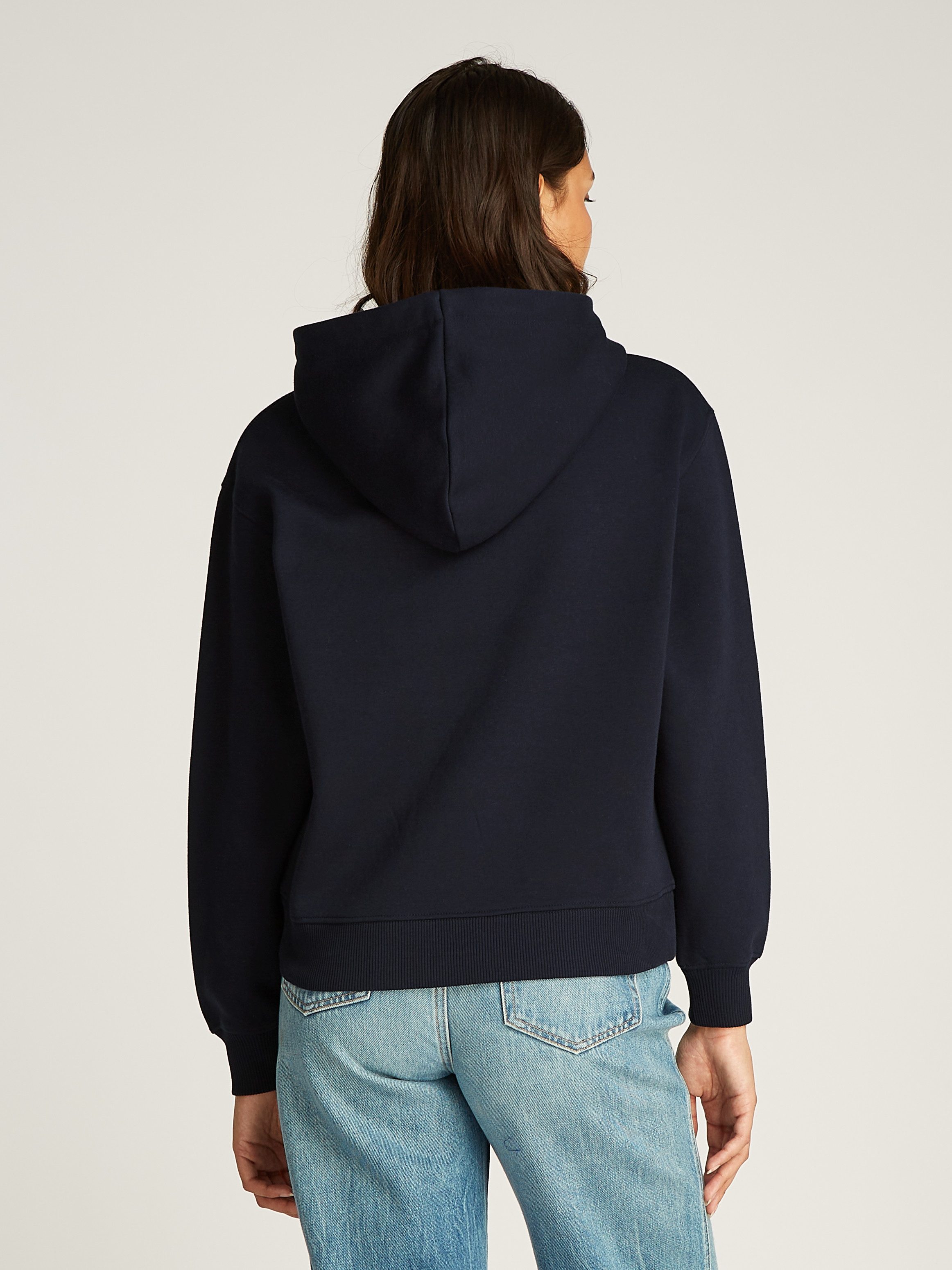 Tommy Hilfiger Hoodie MDRN REG CORP LOGO HOODIE met geborduurd logo-opschrift