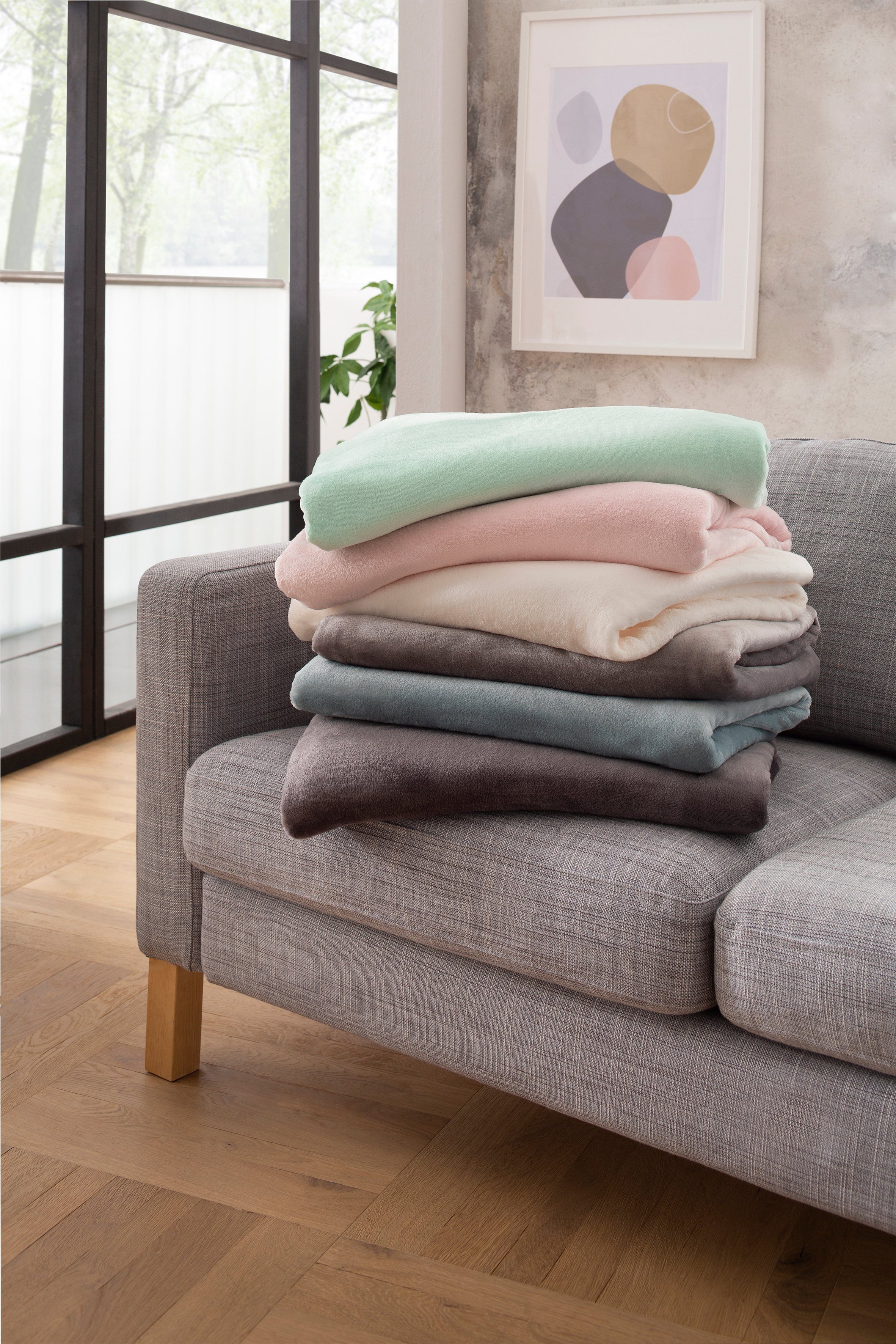 my home Deken Jil van superzachte knuffelfleece, knuffeldeken