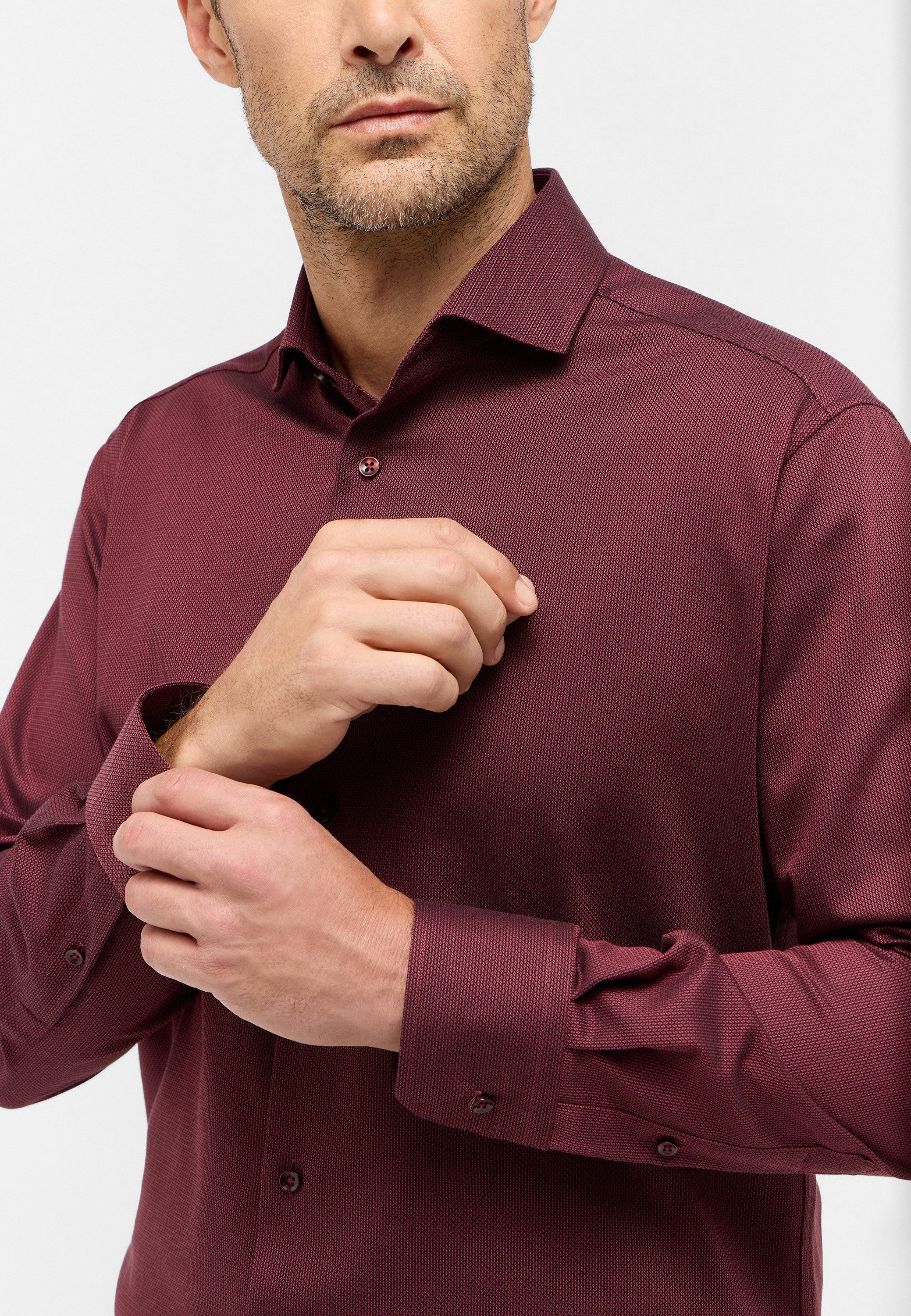 Eterna Overhemd met lange mouwen MODERN FIT NON IRON (strijkvrij)